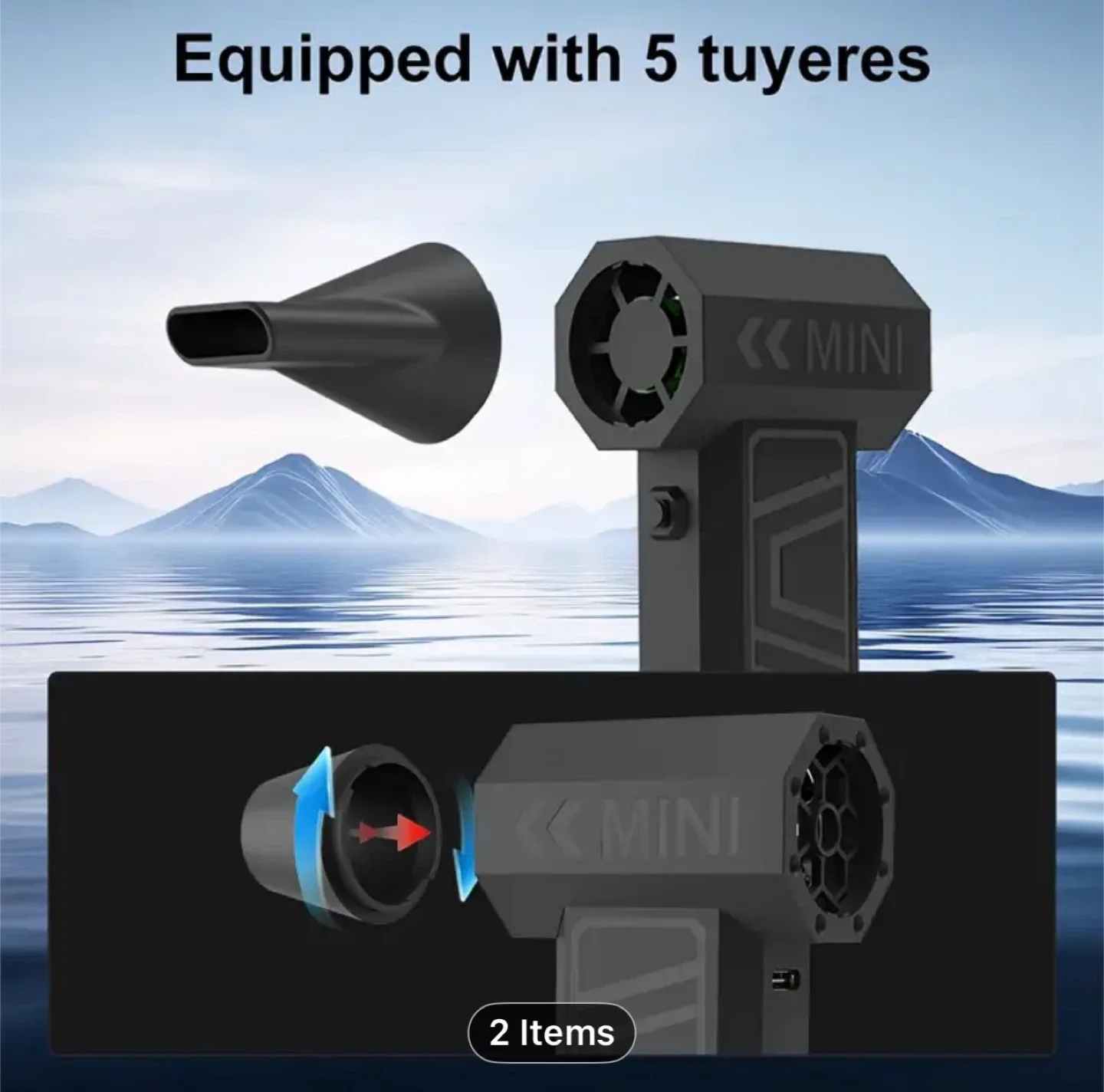 Mini Turbo Jet Fan, High-speed Portable Turbo Blower image indicator(5)