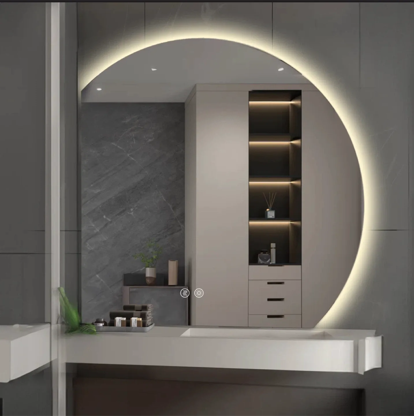 LED Bathroom Vanity Mirror image indicator(2)
