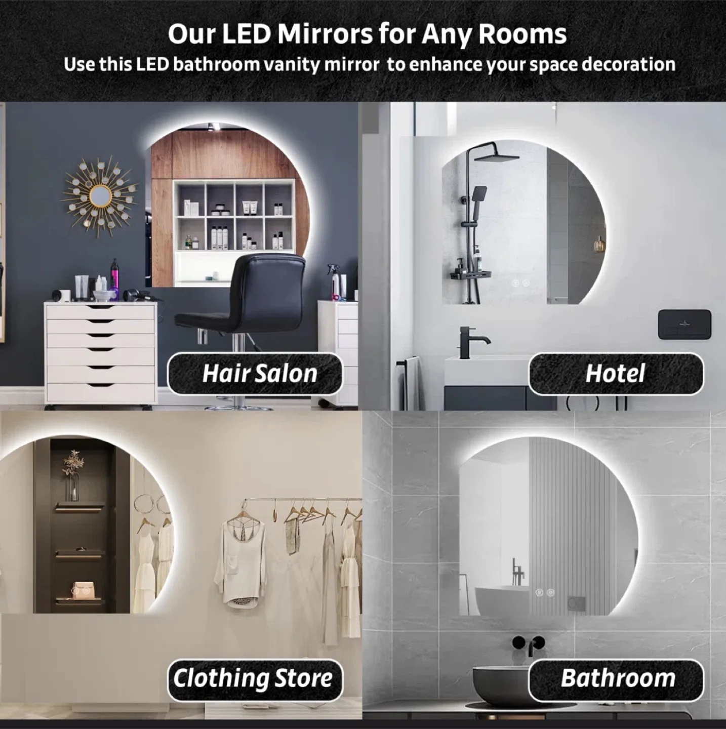 LED Bathroom Vanity Mirror image indicator(3)