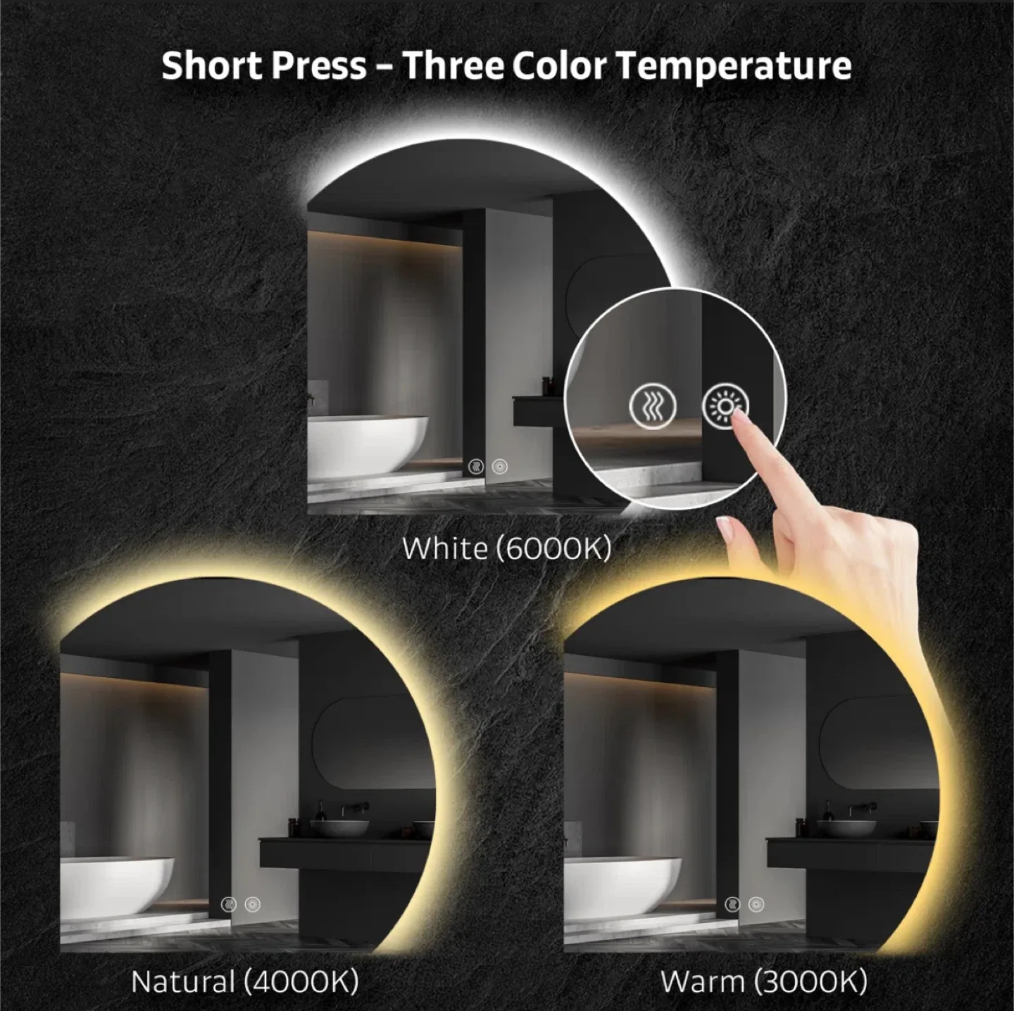 LED Bathroom Vanity Mirror image indicator(6)