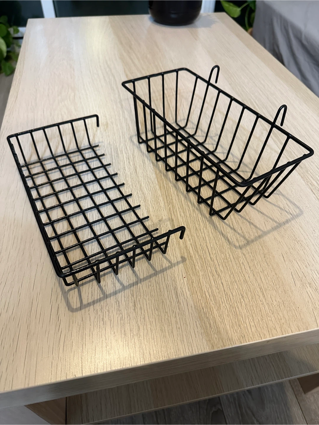 Black Metal Hanging Baskets - Set of 2 #gifting