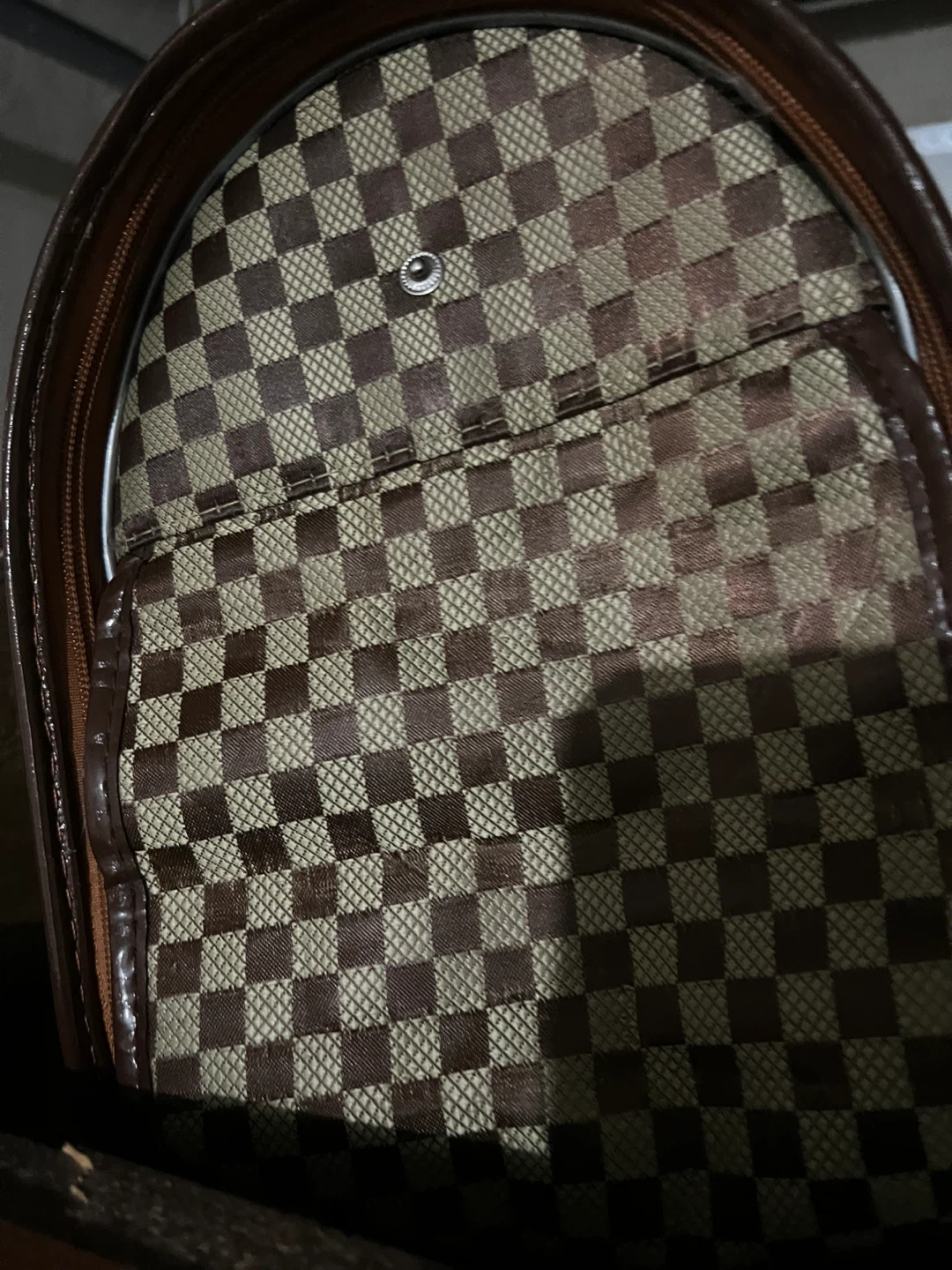 Brown Checkered Pet Carrier - photo 2