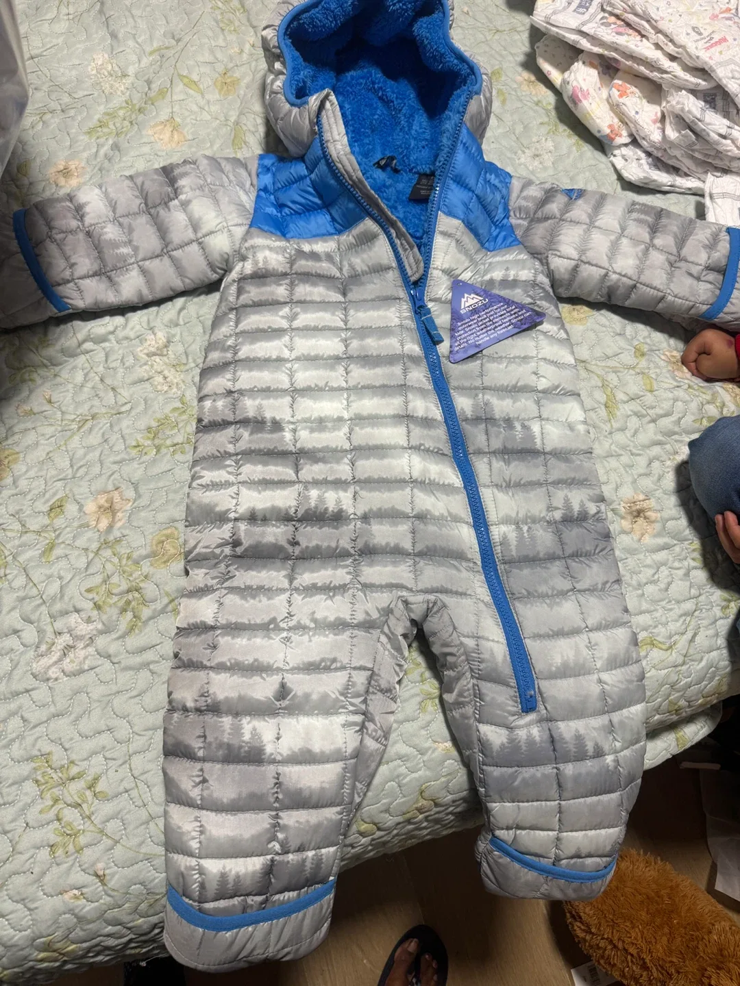 Brand new Snowsuit with tag - Grey & Blue