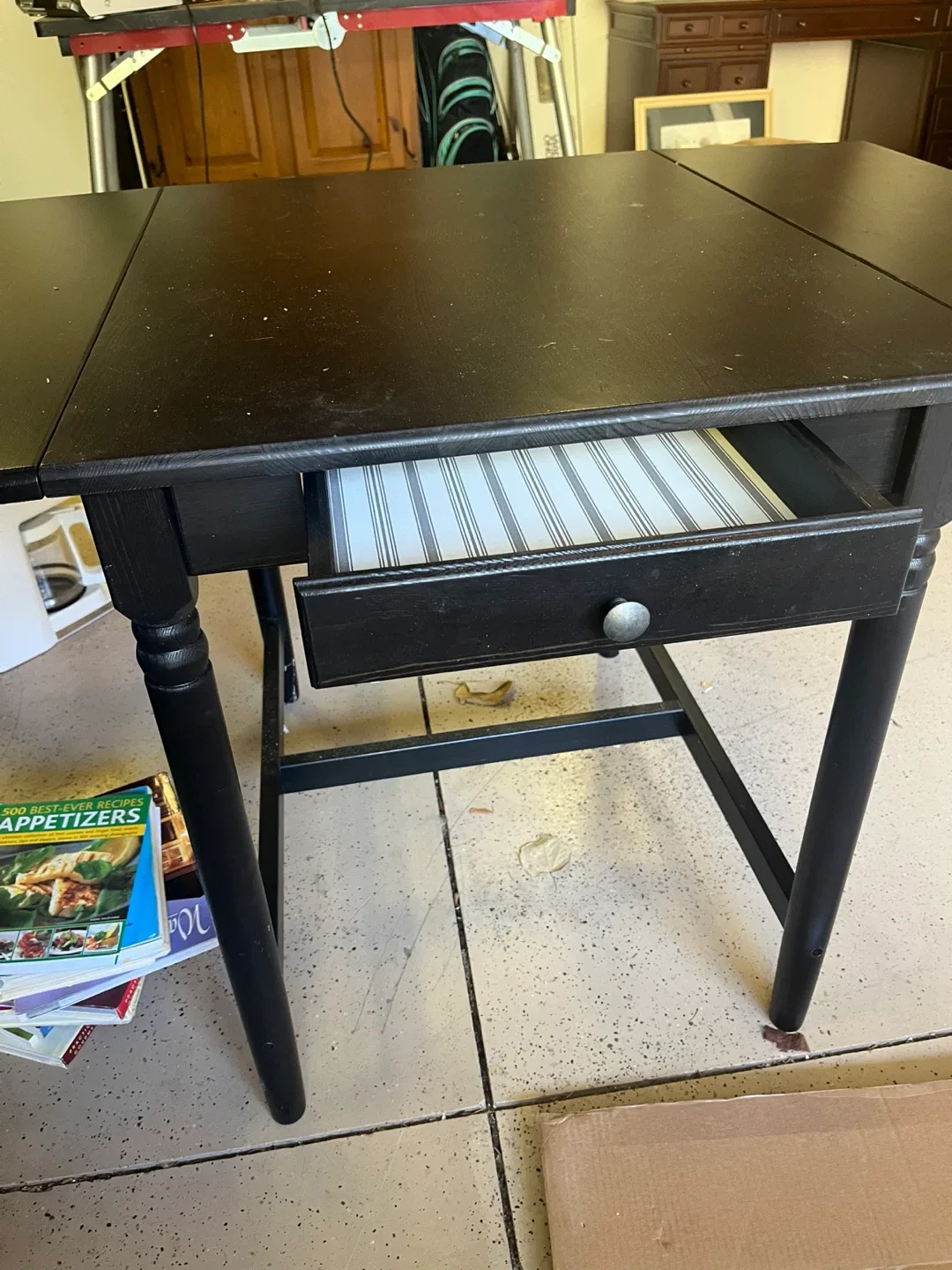 Black Drop Leaf Dining Table thumbnail