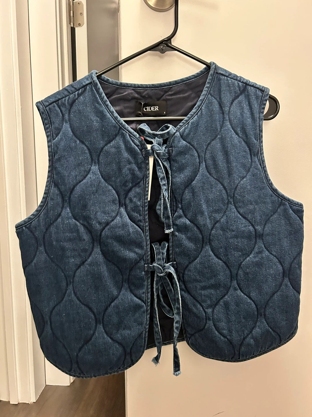 Cider Quilted Denim Vest