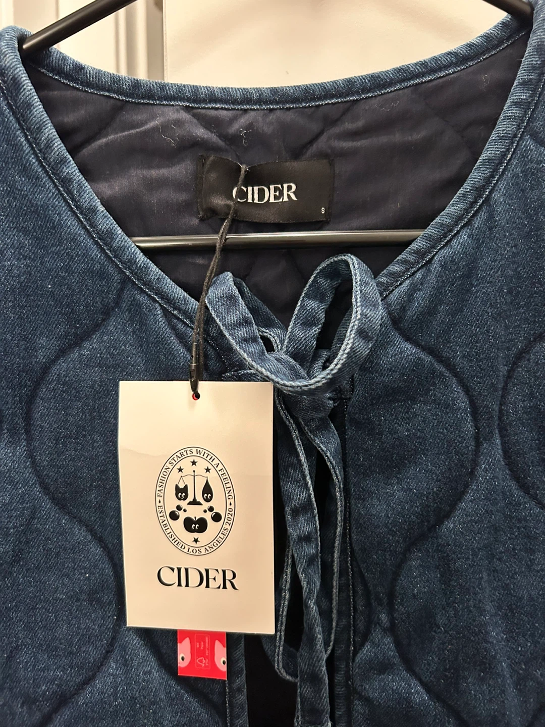 Cider Quilted Denim Vest - photo 2