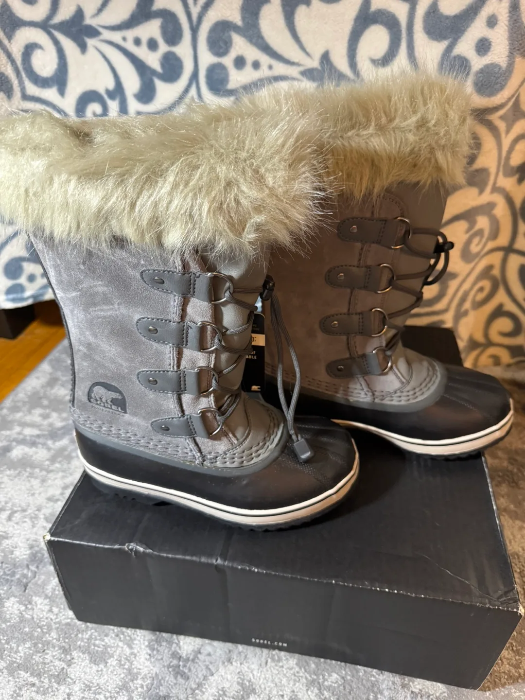 Sorel Joan of Arctic Wedge II Gray Boots image indicator(2)