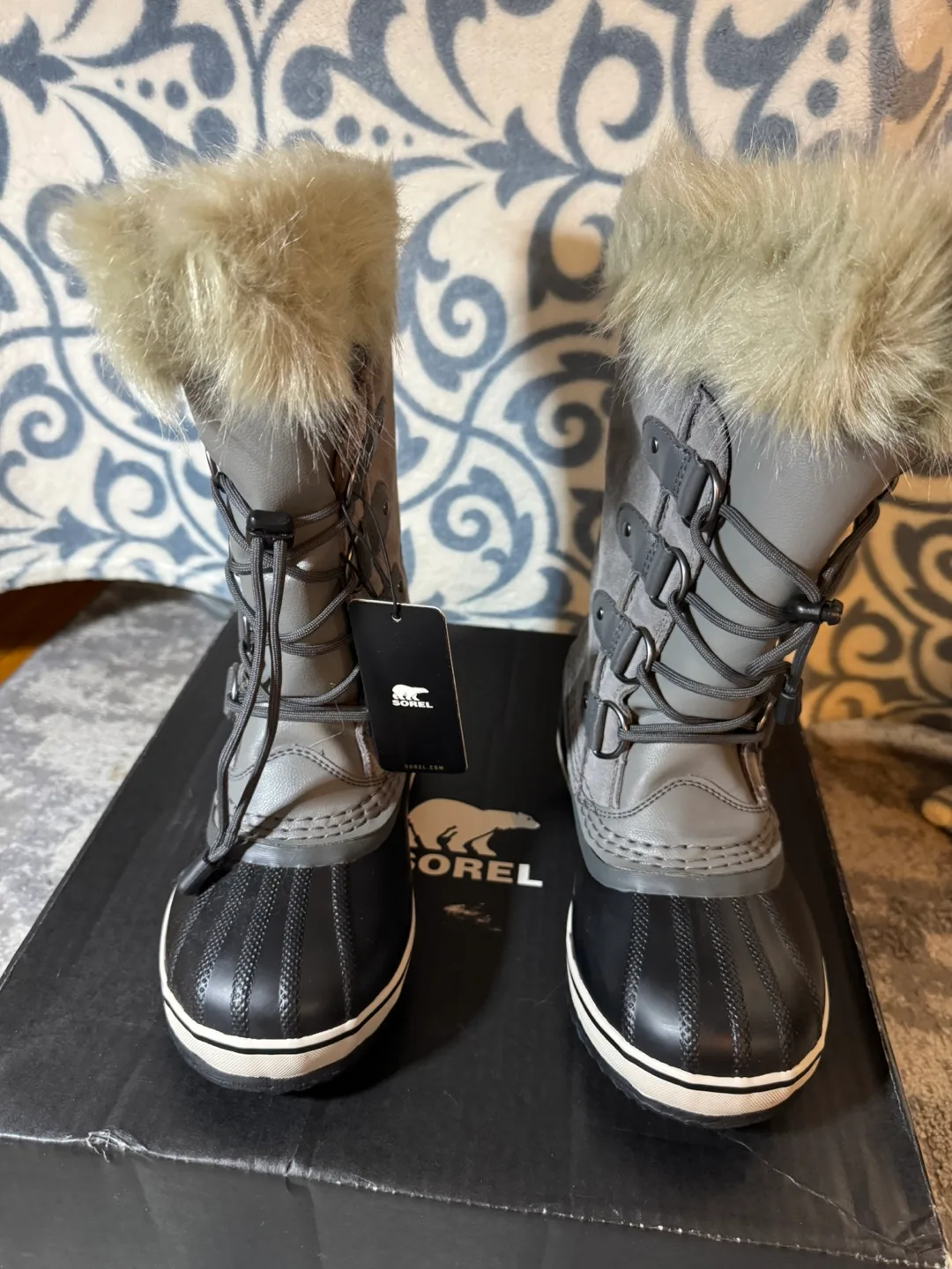 Sorel Joan of Arctic Wedge II Gray Boots image indicator(3)