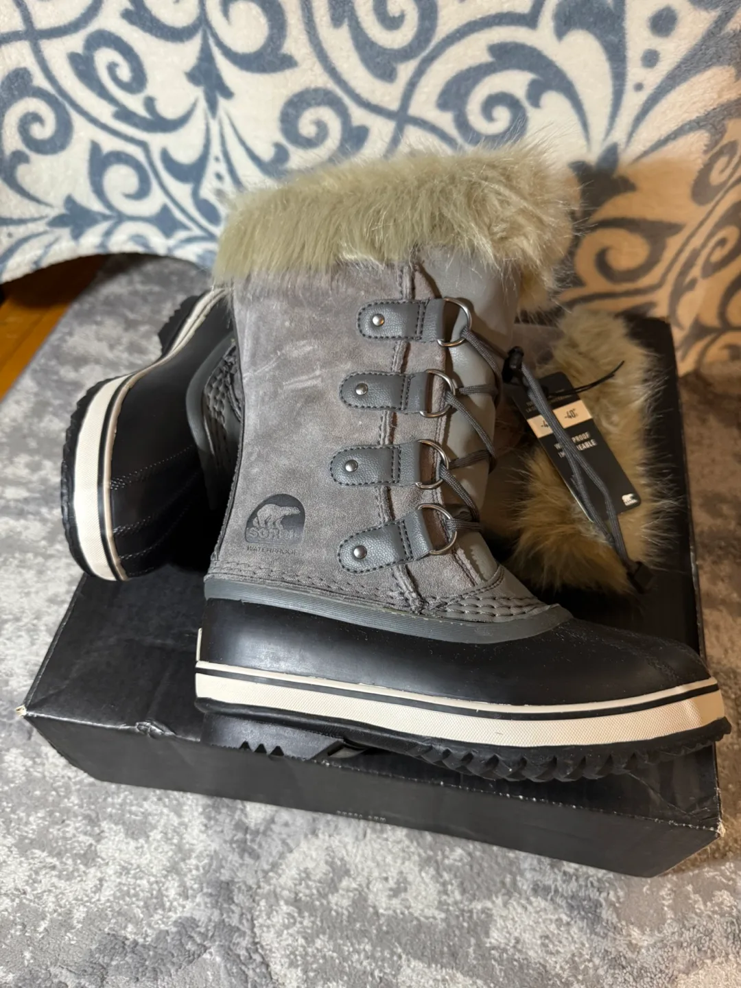 Sorel Joan of Arctic Wedge II Gray Boots image indicator(4)