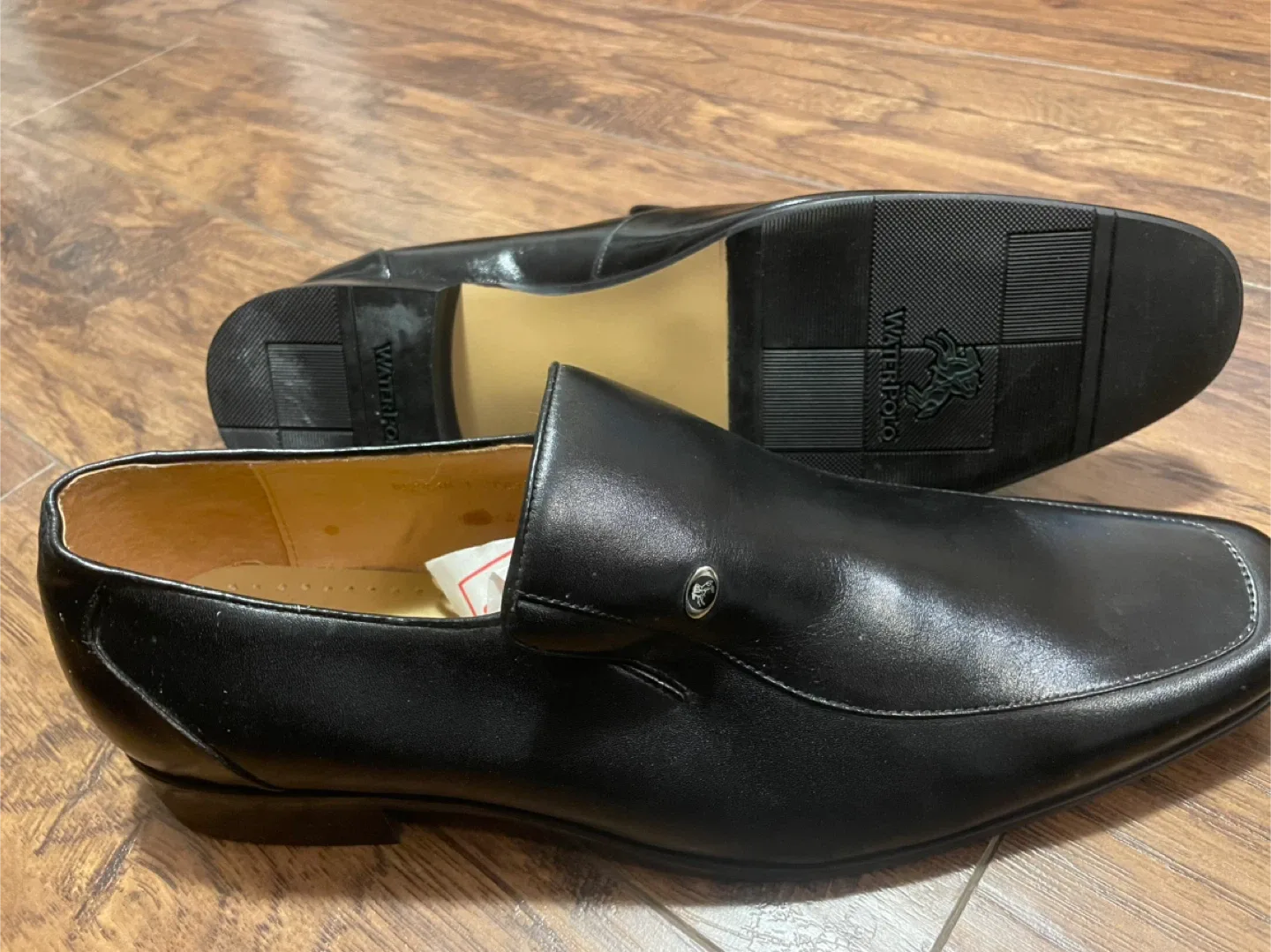 Waterpolo Black Leather Loafers image indicator(2)