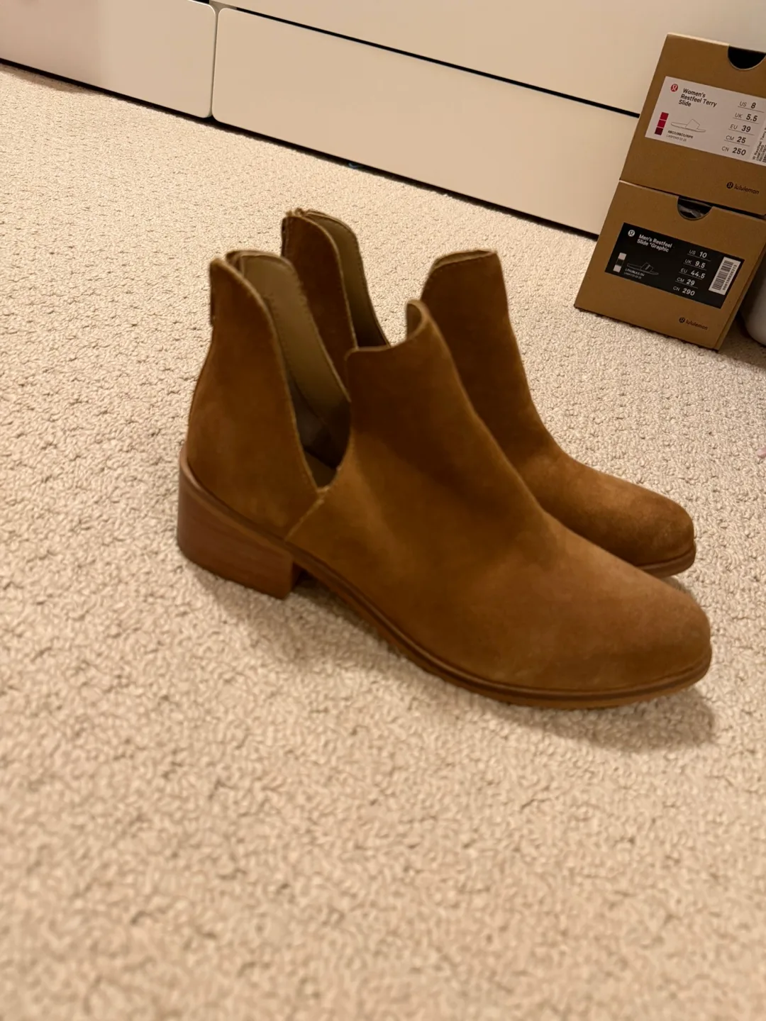 Steve Madden Chestnut Suede Booties - Size 8 image indicator(5)