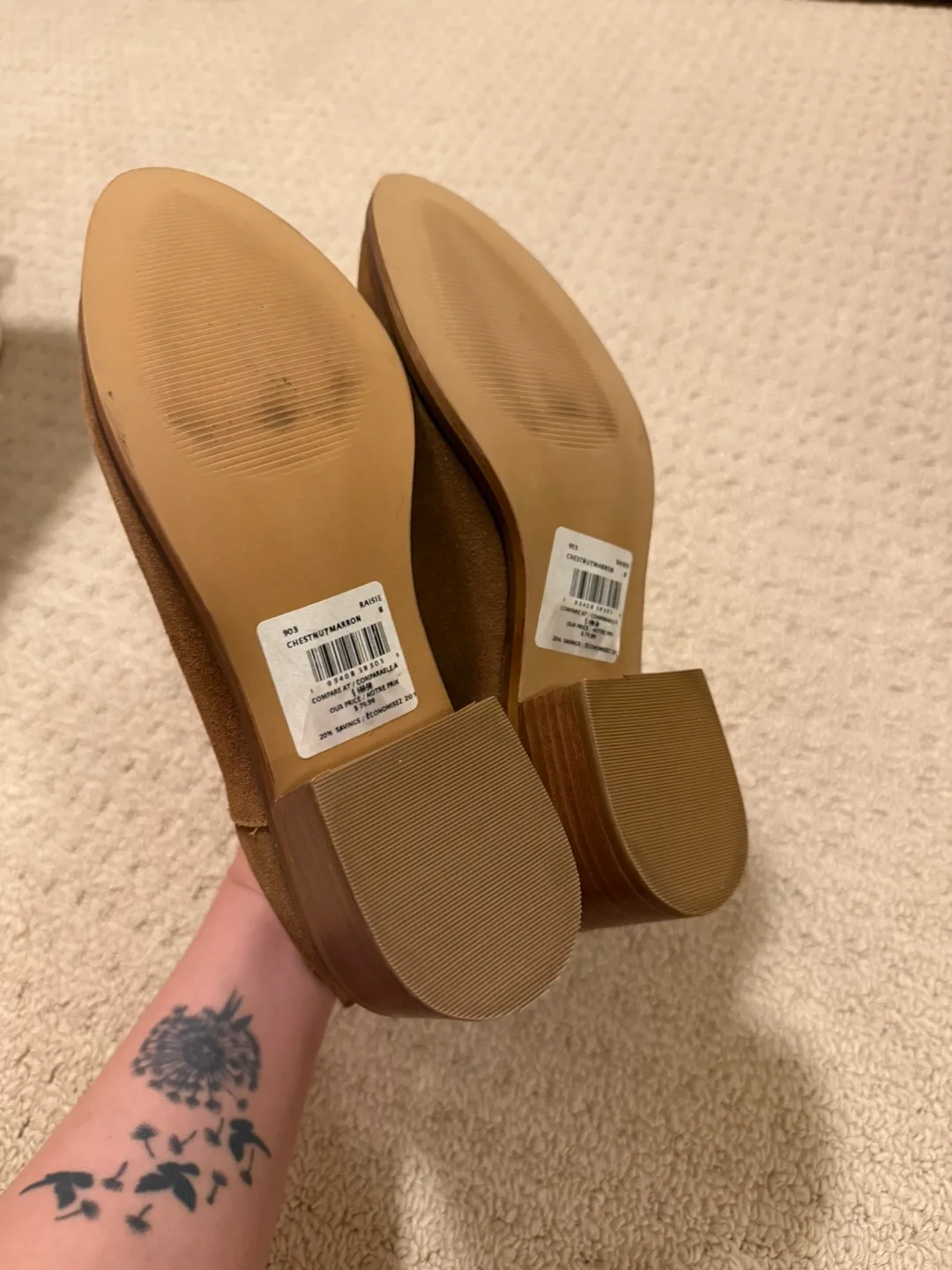Steve Madden Chestnut Suede Booties - Size 8 image indicator(4)