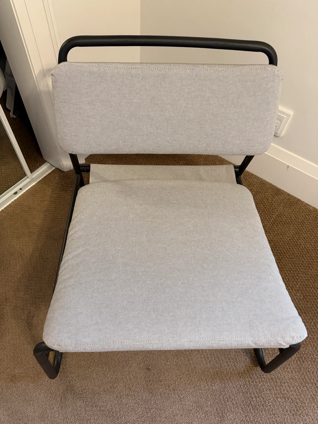 Modern Lounge Chair - Light Grey Fabric IKEA Linneback - photo 2