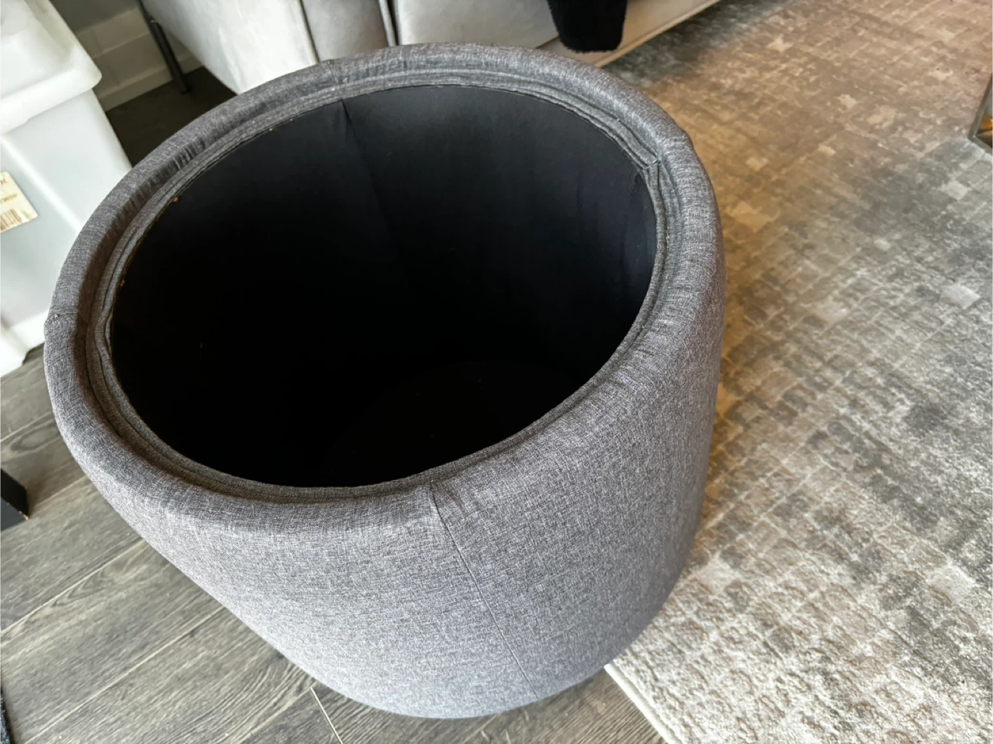 Grey Storage Ottoman - photo 4