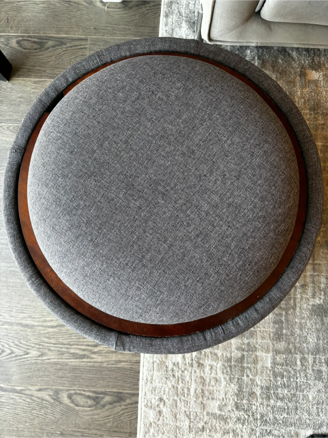 Grey Storage Ottoman - photo 3