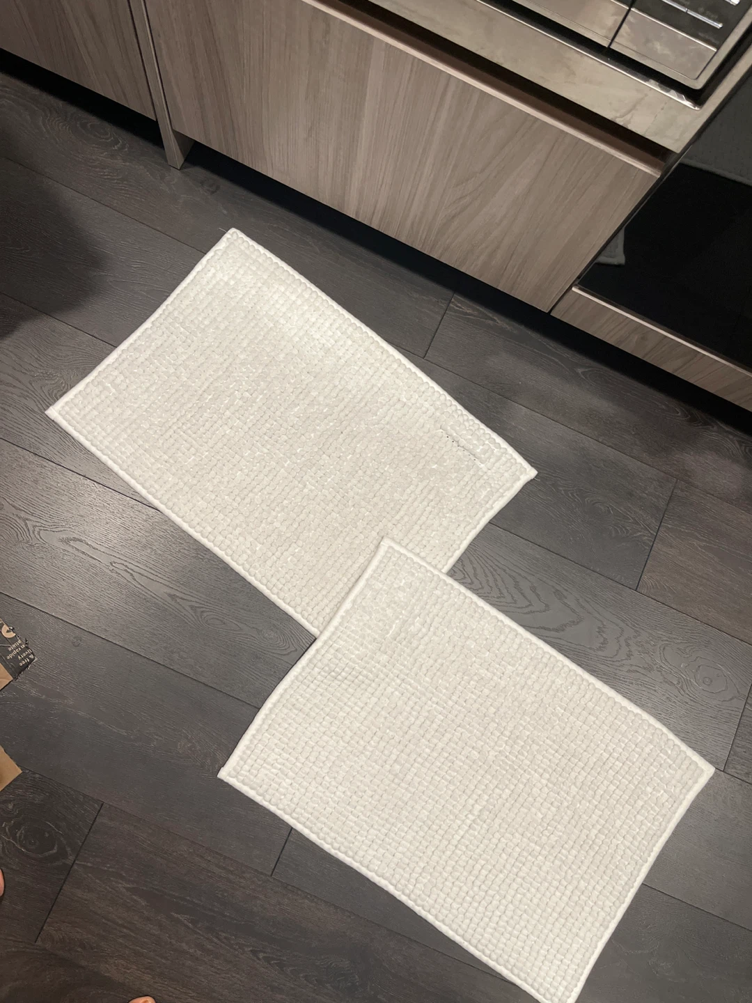 White Bath Mats - Set of 2