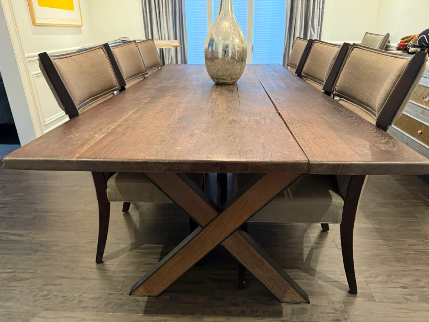 Wood Dining Table with 8 Chairs - photo 4
