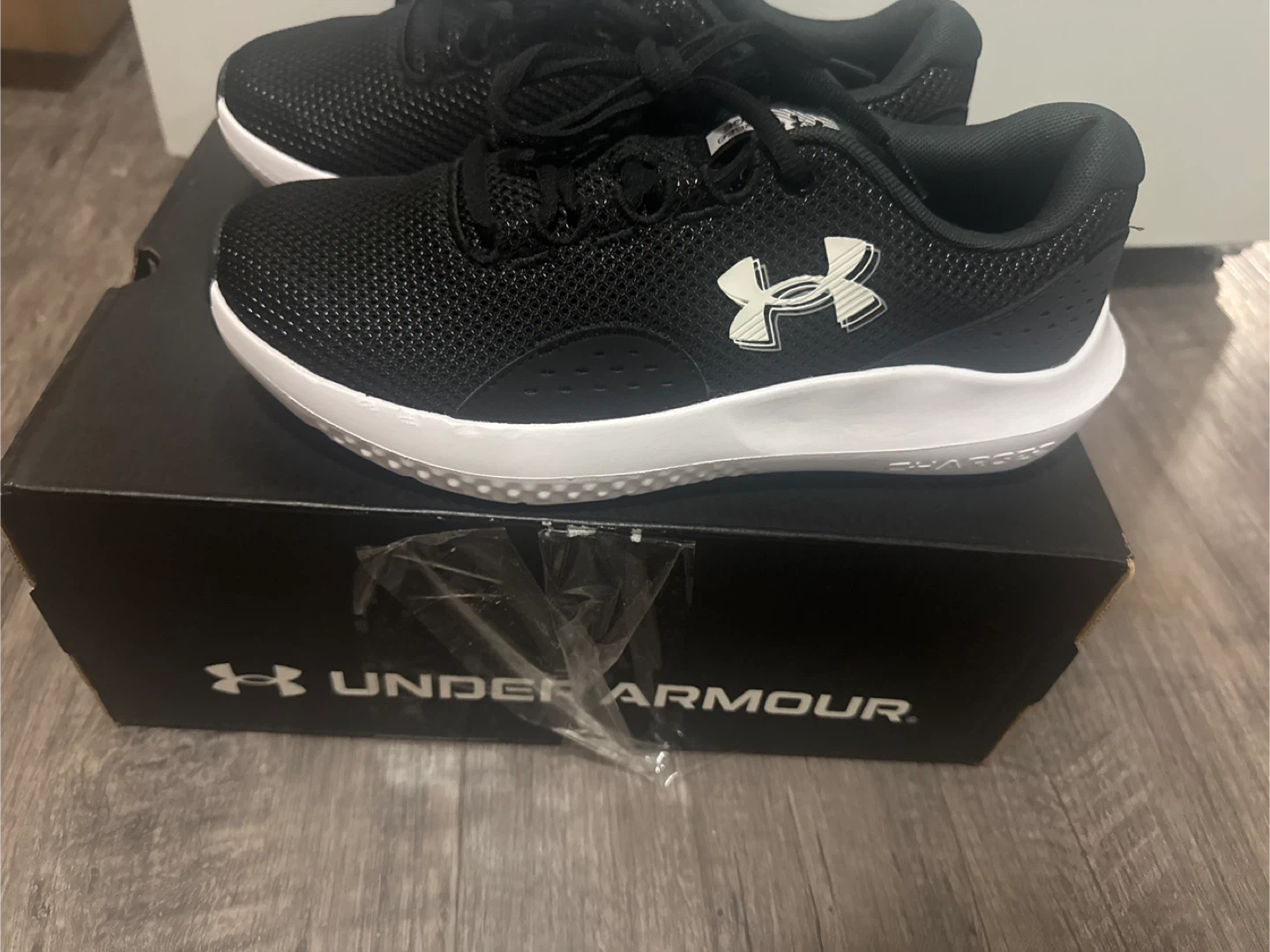 Under Armour Charged Surge 4 Black Shoes - Size 8