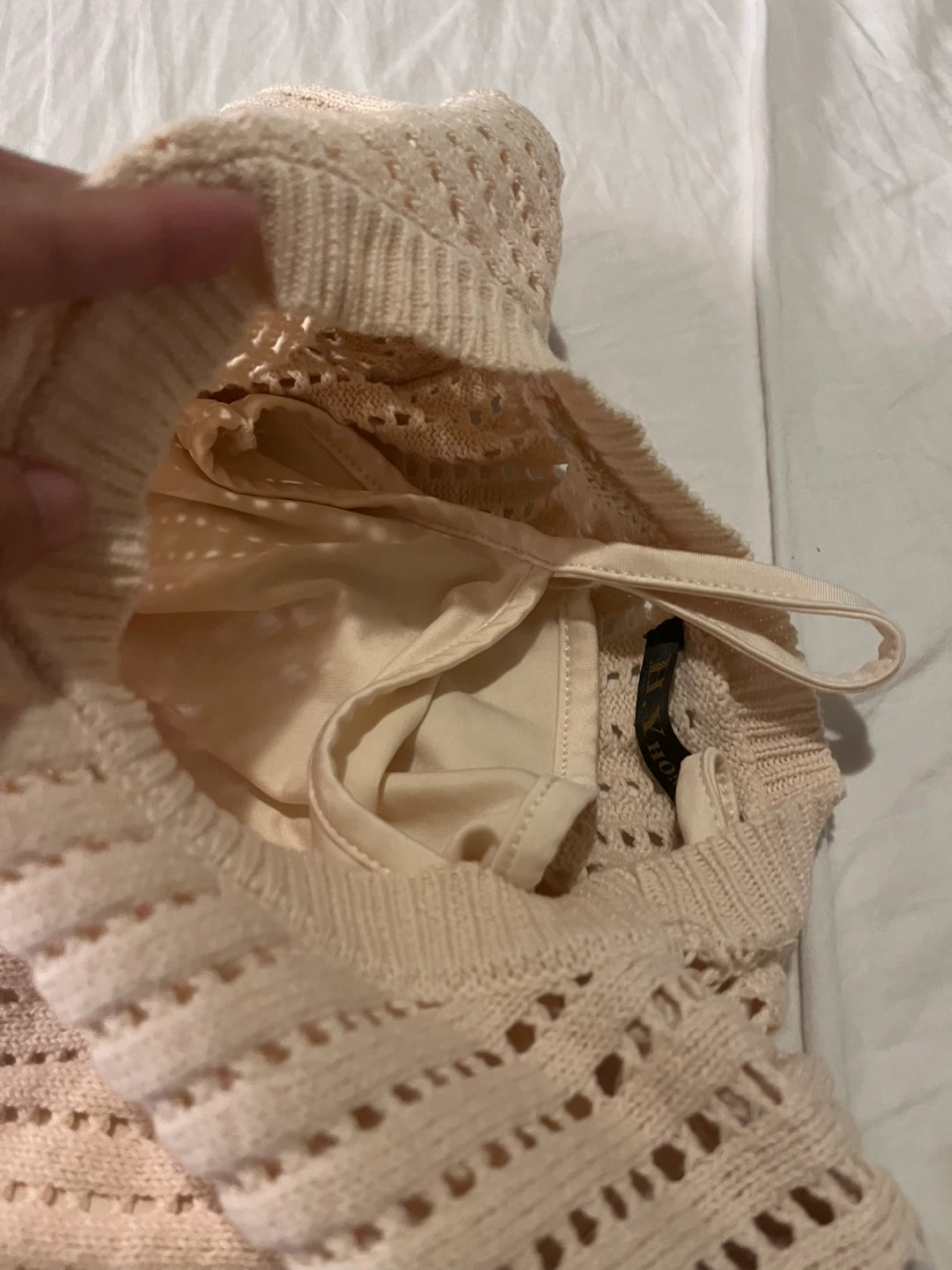 Beige Knit Dress - photo 3