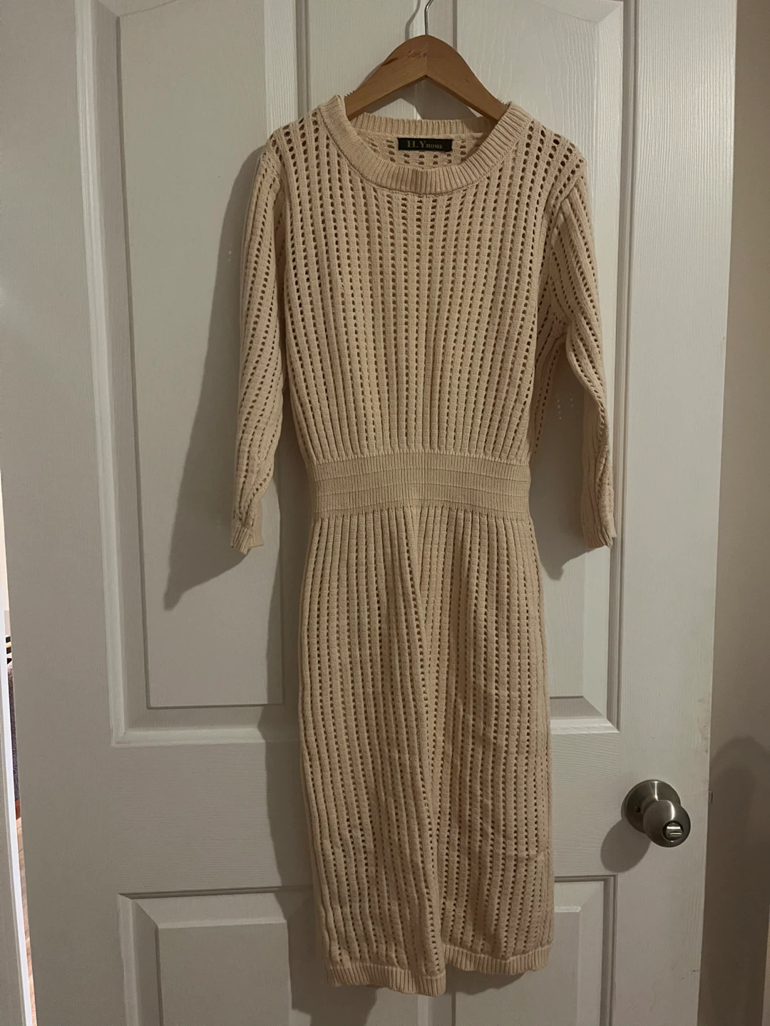 Beige Knit Dress