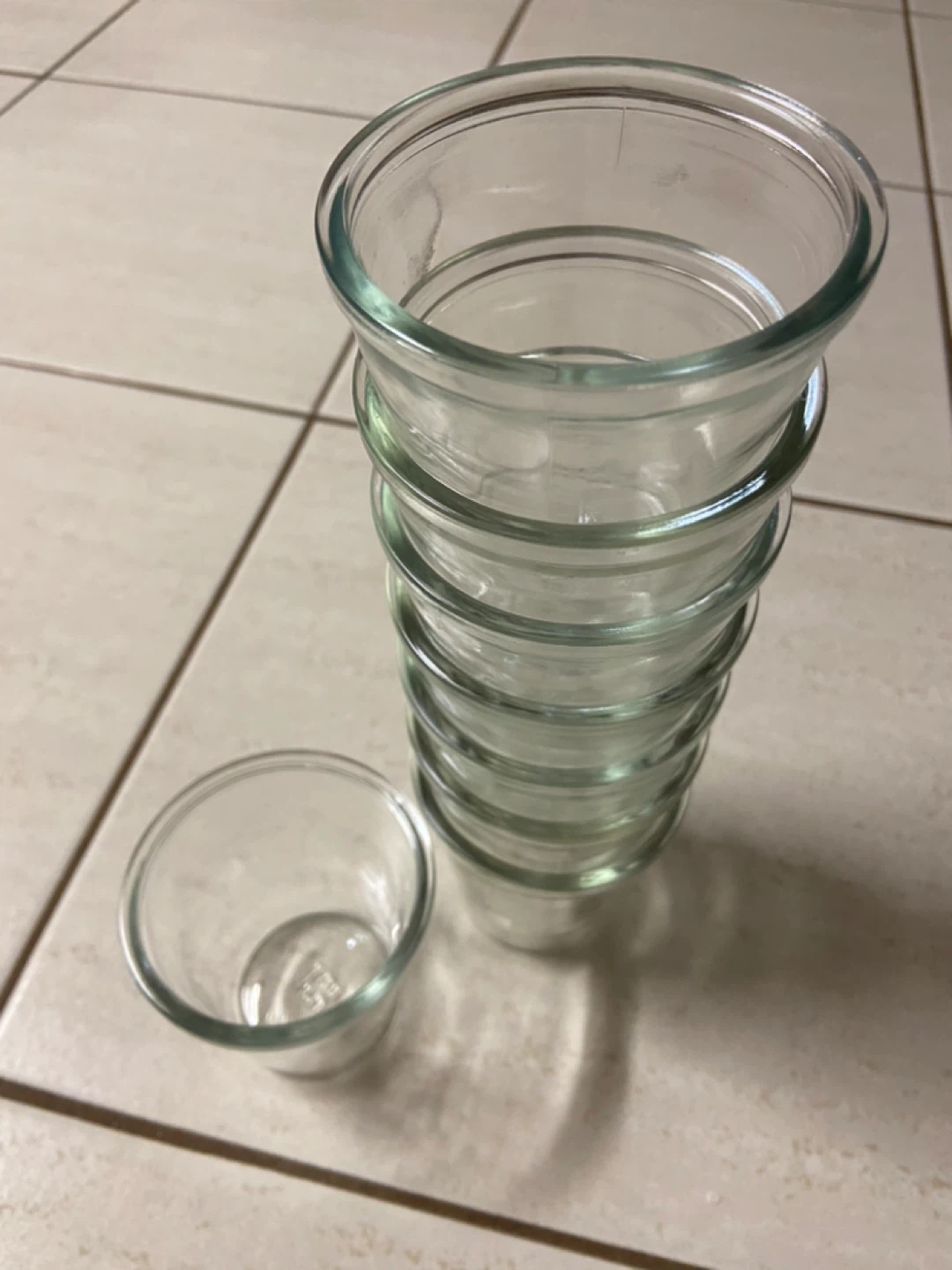 Set of 8 Clear Glass Dessert Cups