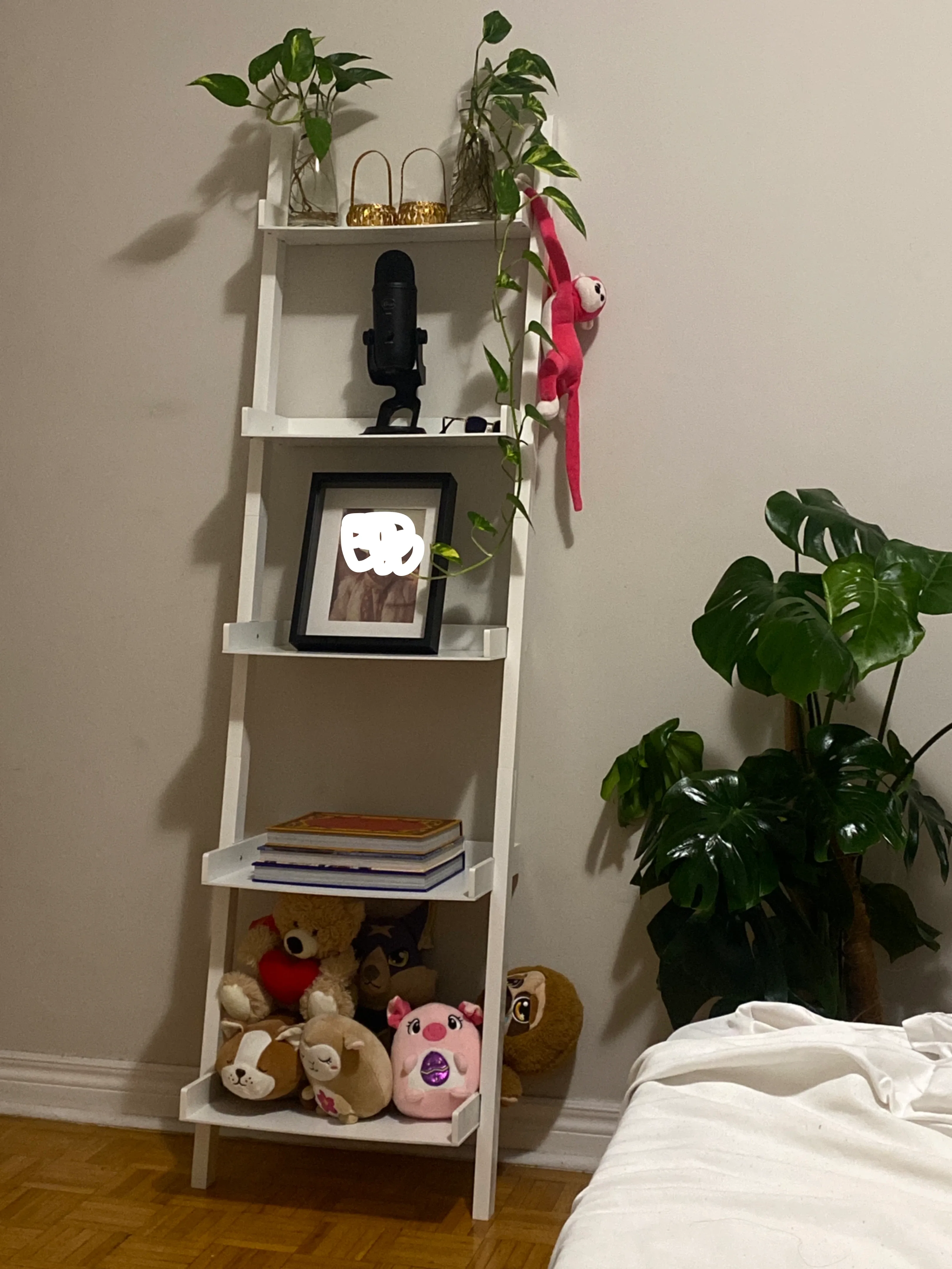 White Leaning Ladder Shelf thumbnail