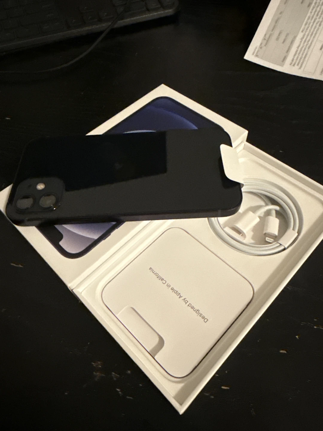 Apple iPhone 12 - Black(128GB) - Includes Box & Charger