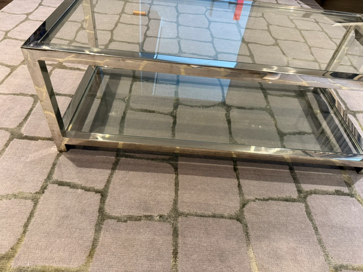 Glass and Chrome Coffee Table - photo 2