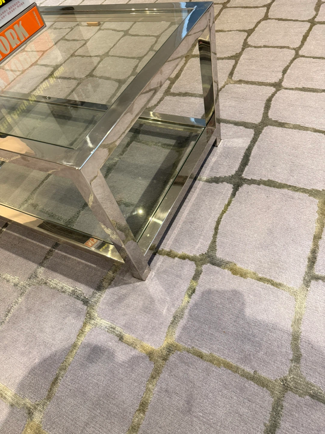 Glass and Chrome Coffee Table - photo 4
