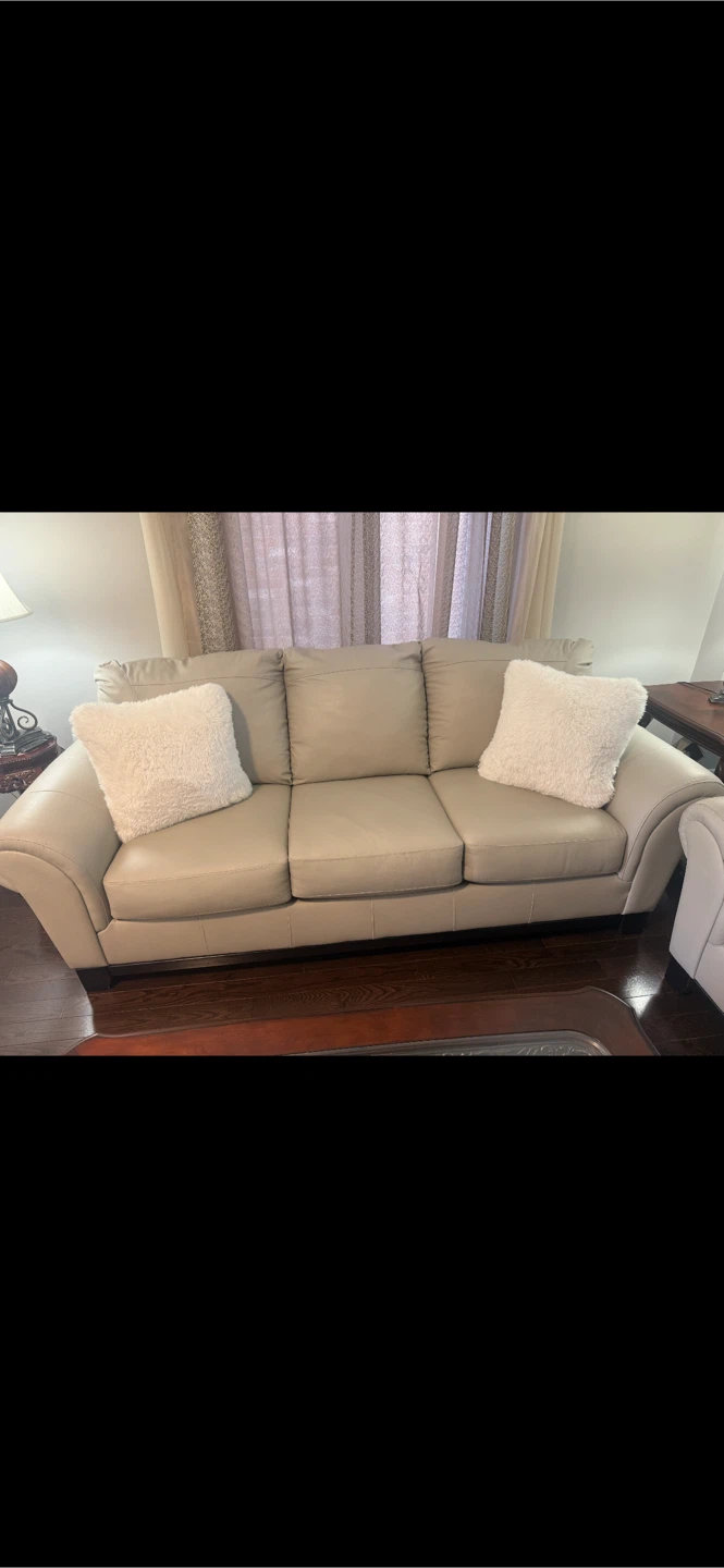 Beige Sofa and Loveseat Set - photo 2