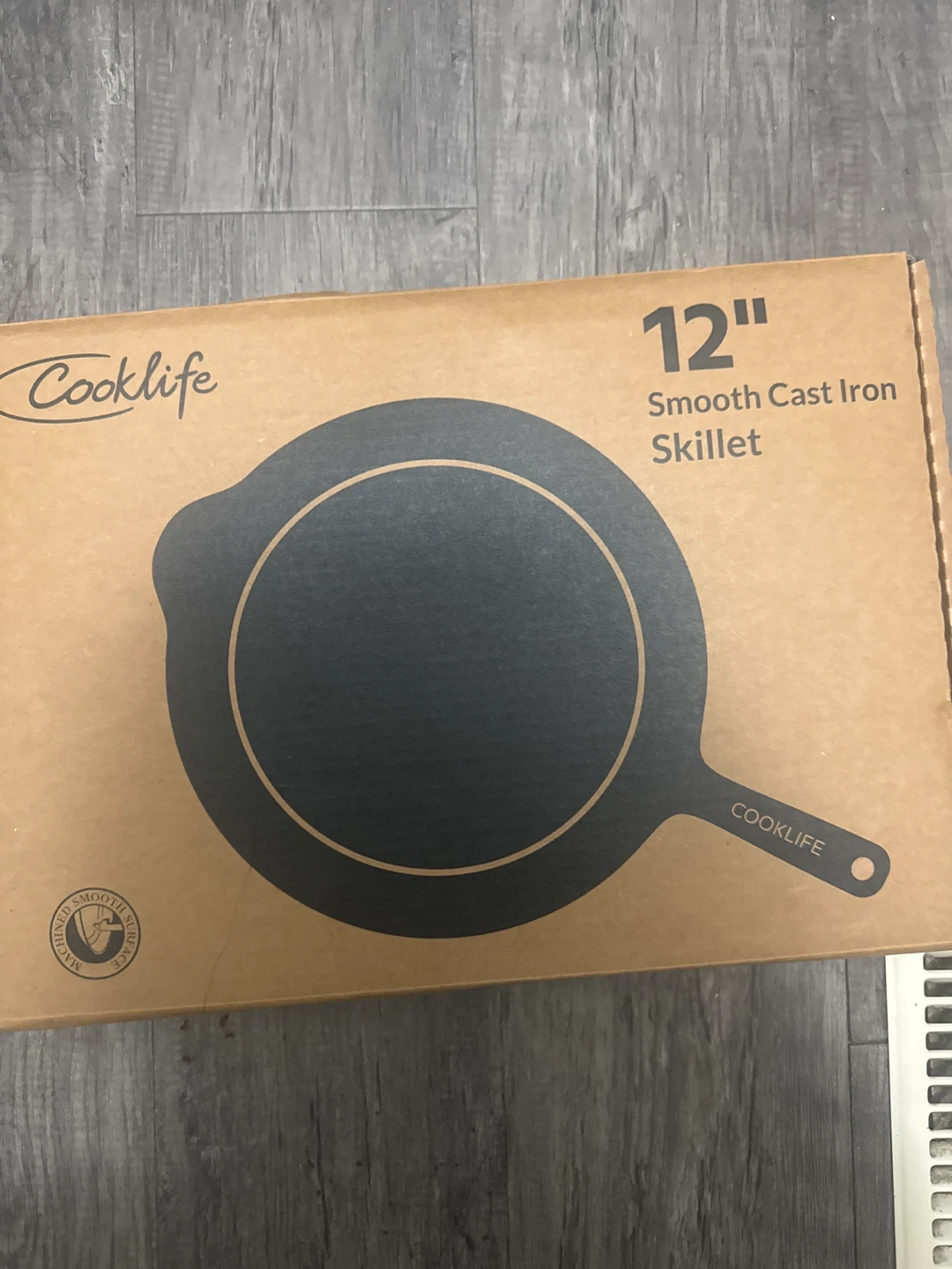 Cooklife 12" Smooth Cast Iron Skillet with Spatula - NEW - photo 3