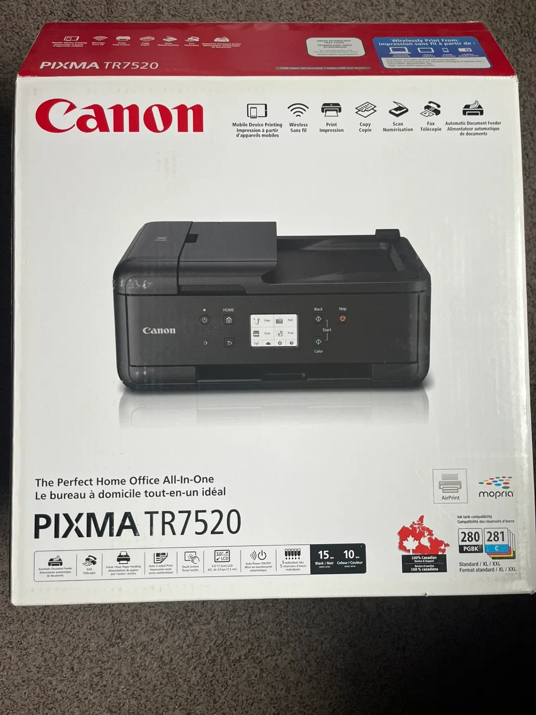 Canon PIXMA TR7520 All-in-One Printer thumbnail