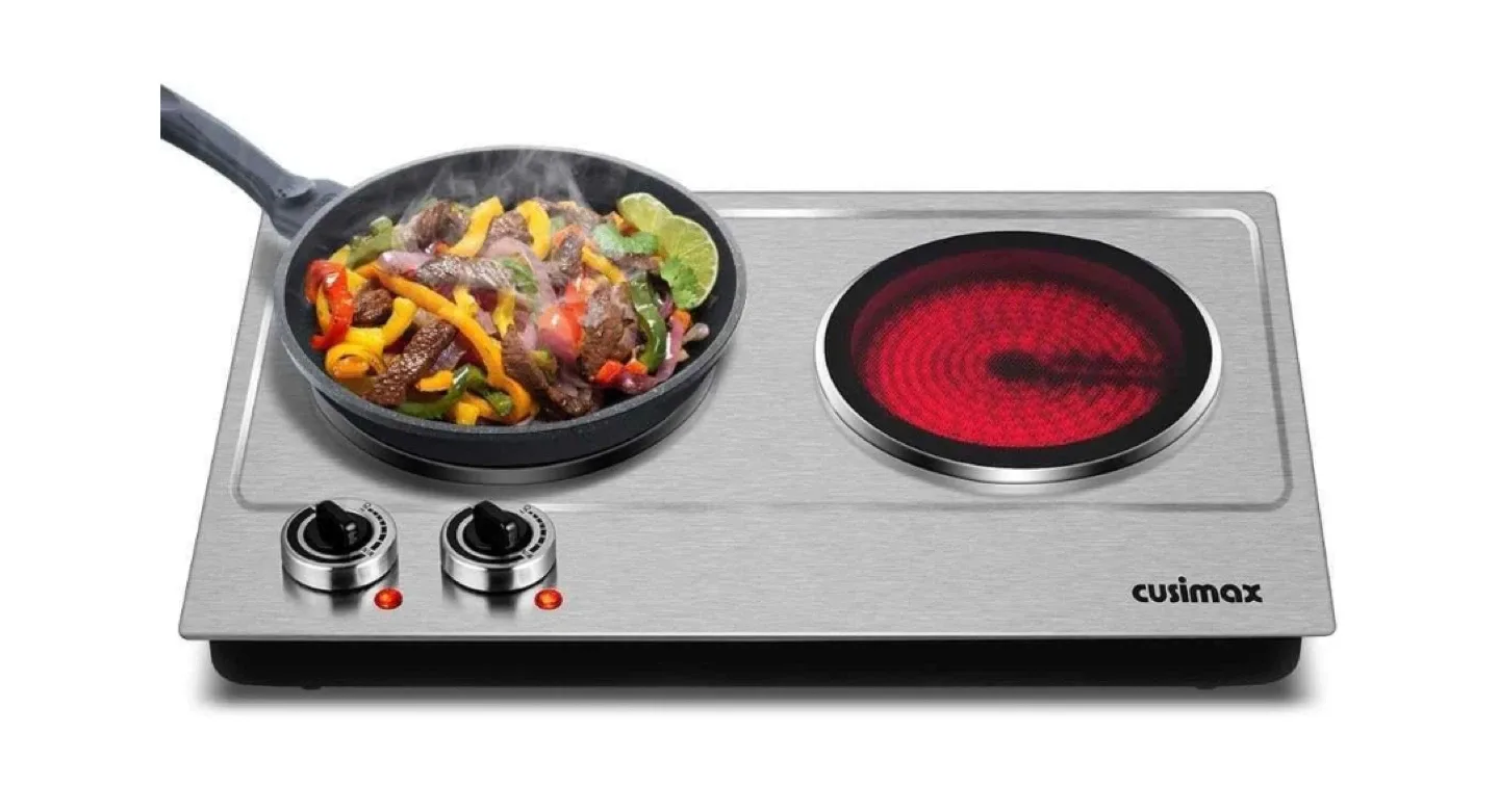 🔥 Cusimax CMIP-C180 Infrared Double Hot Plate 1800W image indicator(2)