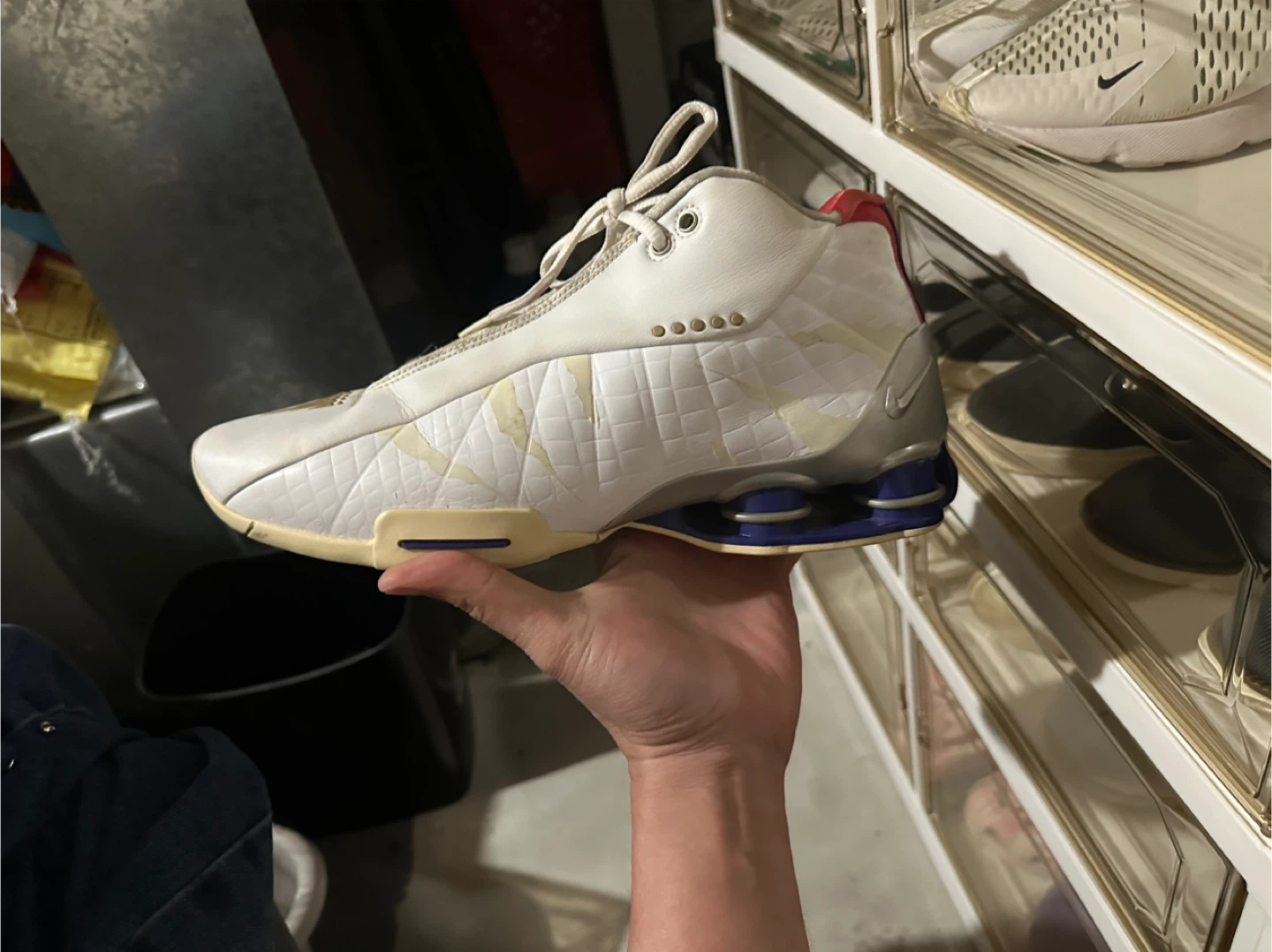 Nike Shox White/Red Sneakers