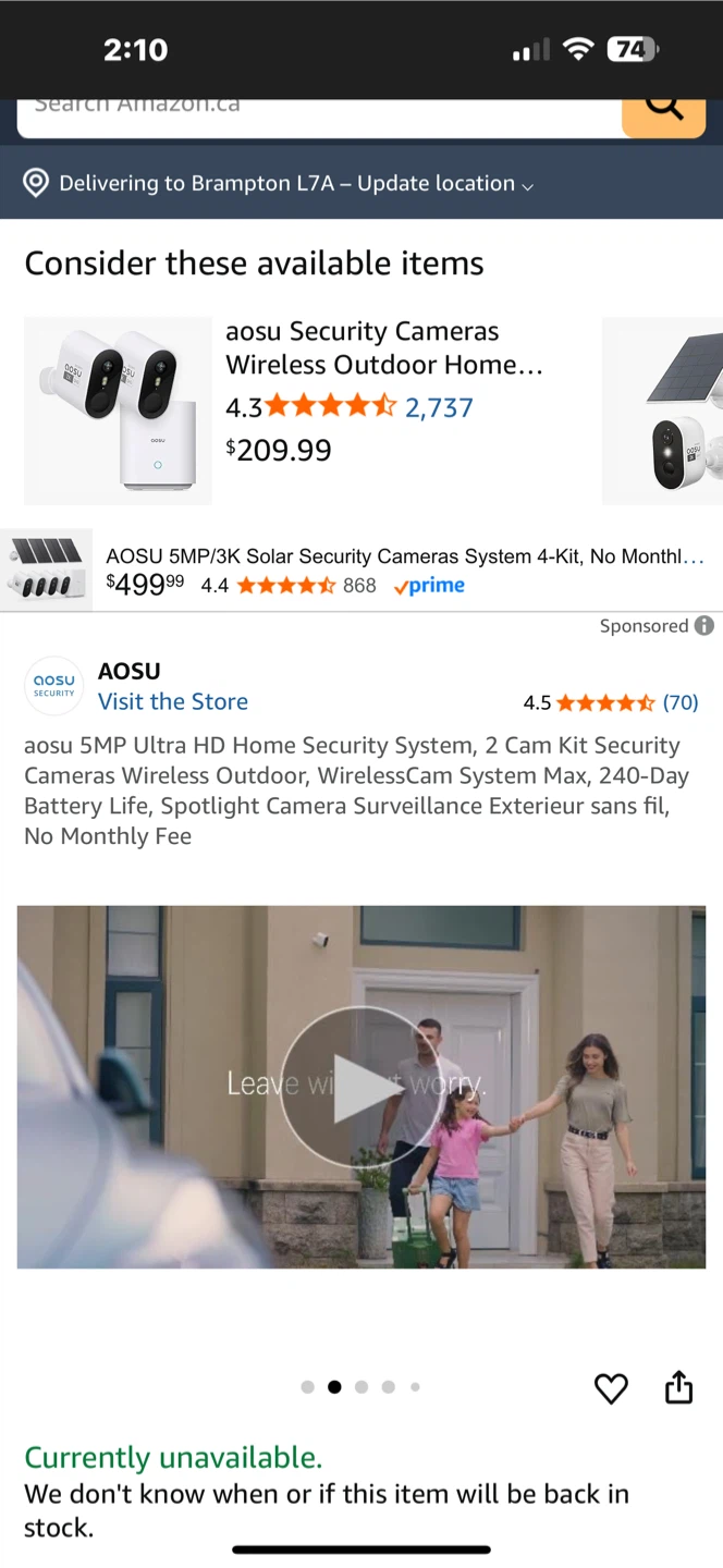 AOSU 5MP Wireless Outdoor Home Security System - photo 2
