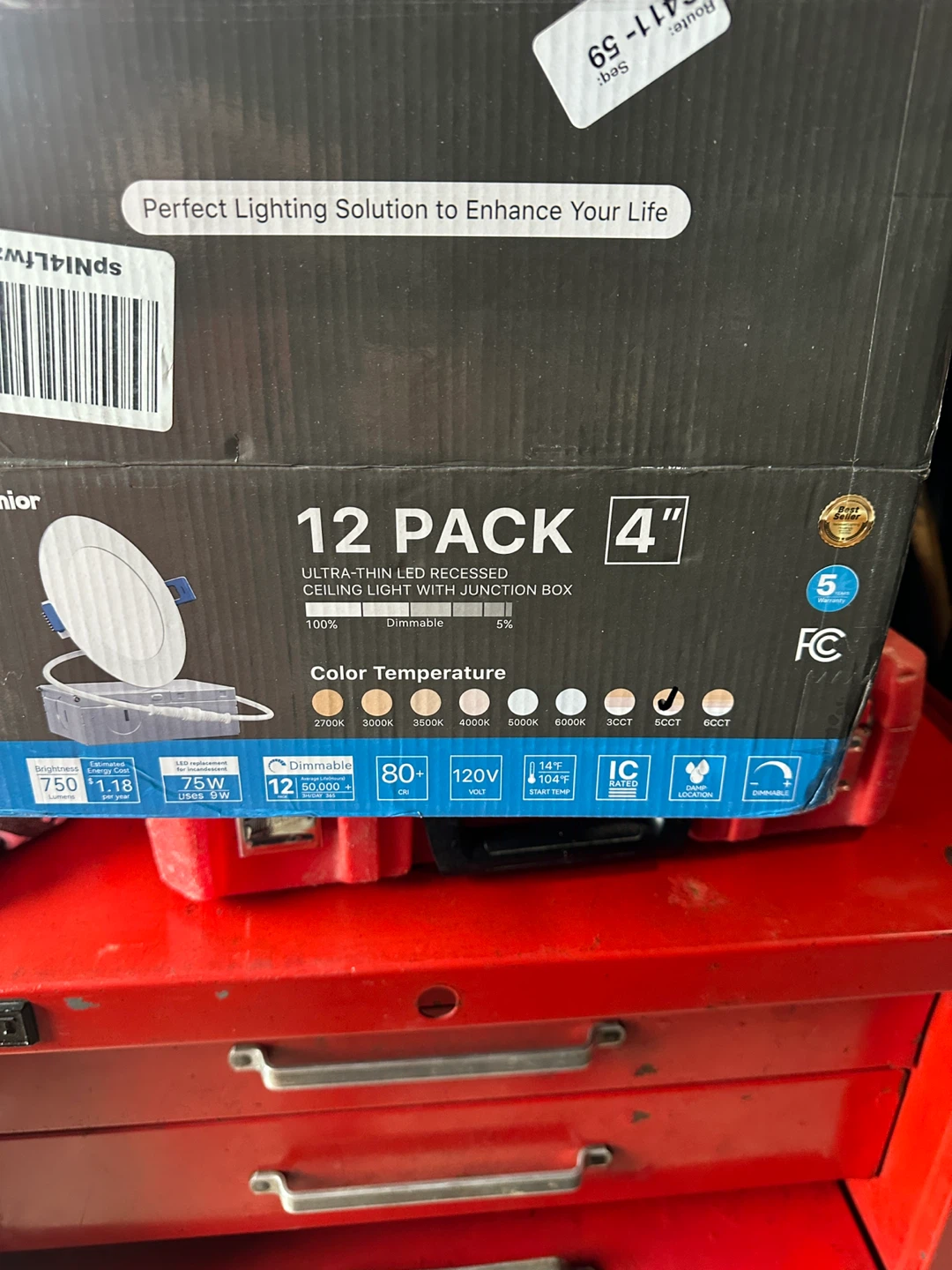 Ensenior 4" LED Recessed Light 12 Pack - New - photo 2
