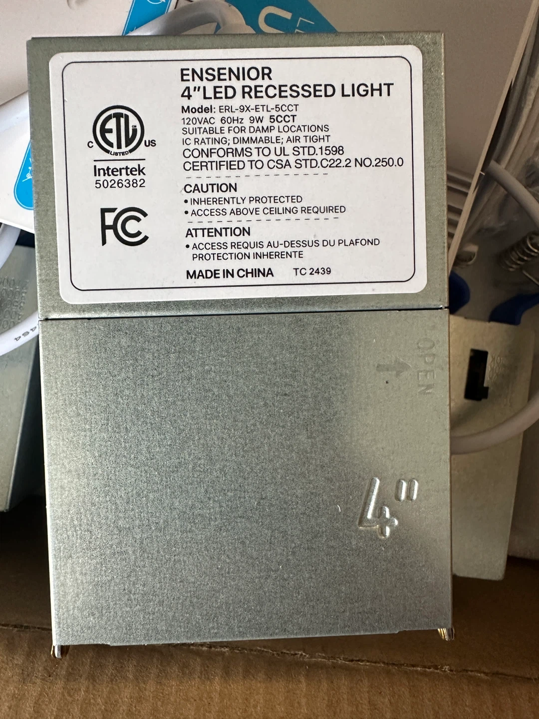 Ensenior 4" LED Recessed Light 12 Pack - New - photo 4