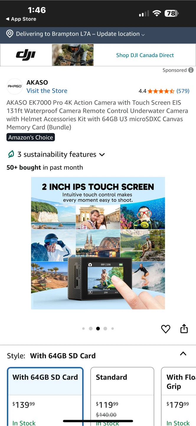 AKASO EK7000 Pro 4K Action Camera w/ Accessories - photo 5