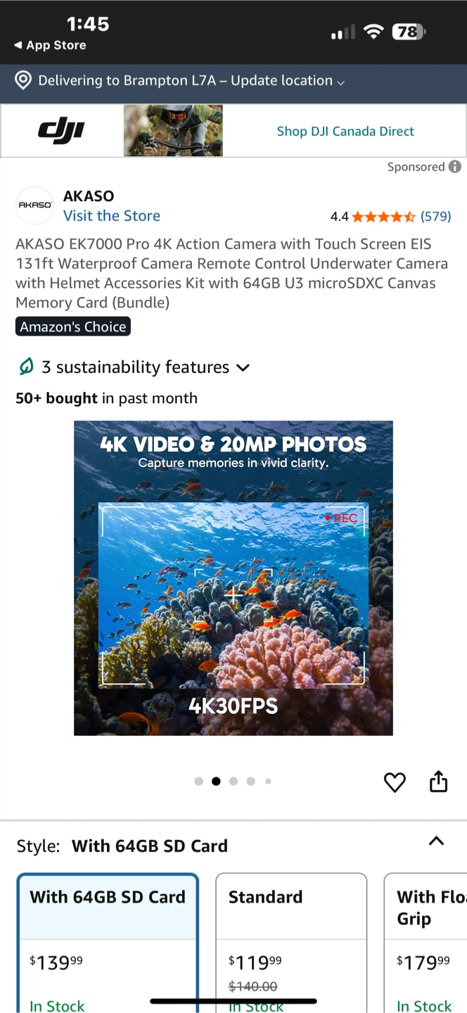 AKASO EK7000 Pro 4K Action Camera w/ Accessories - photo 2