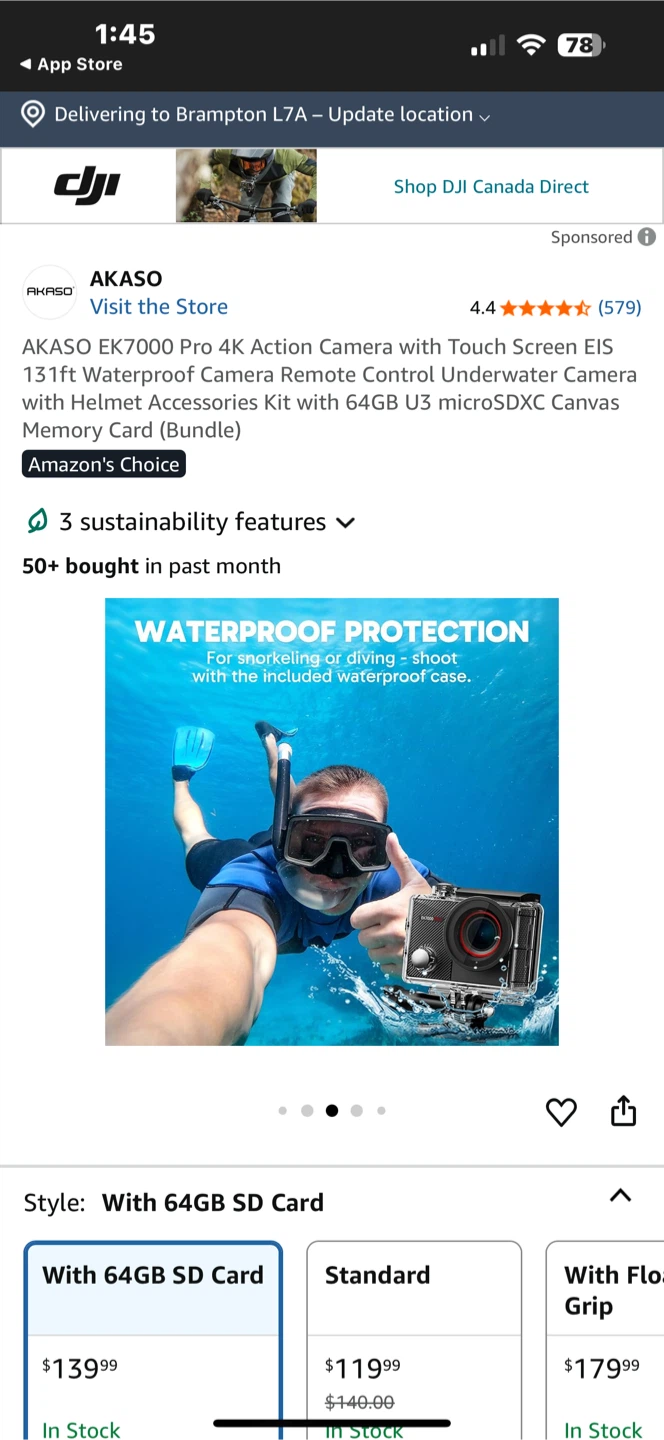 AKASO EK7000 Pro 4K Action Camera w/ Accessories - photo 3
