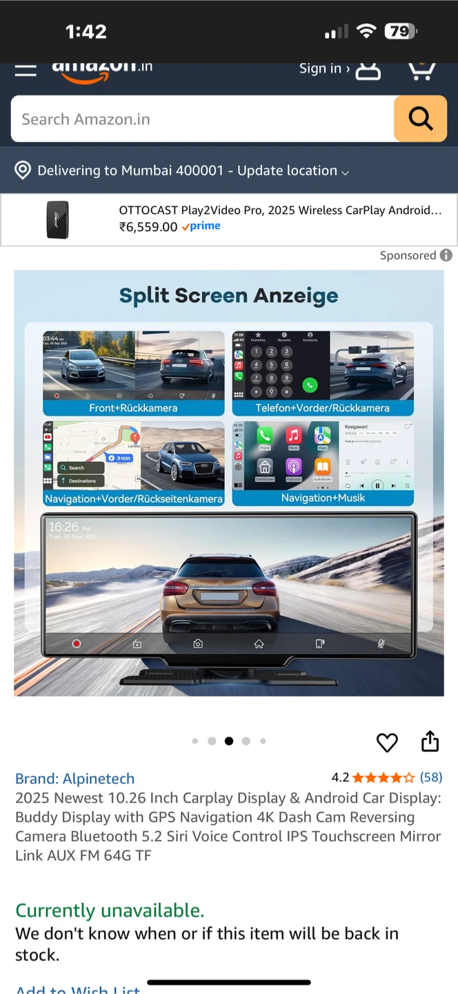 Alpinetech 2025 10.26 Inch Carplay Display - photo 2