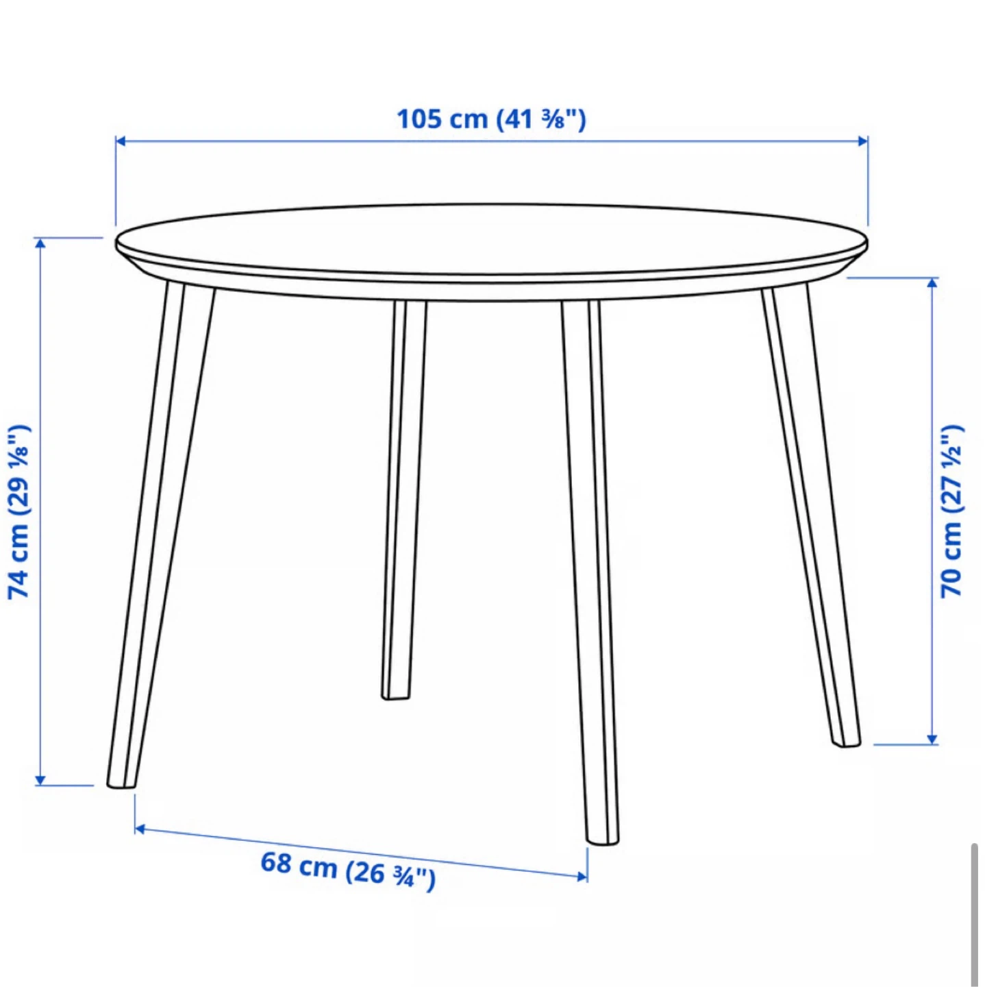 IKEA LERHAMN Round Dining Table - photo 4