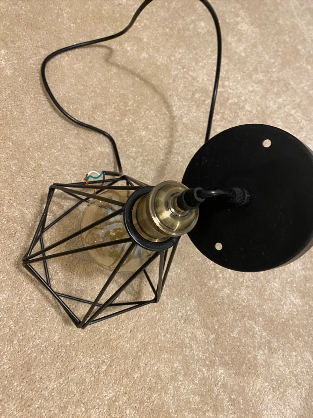 Geometric Pendant Light - Black Metal image indicator(2)