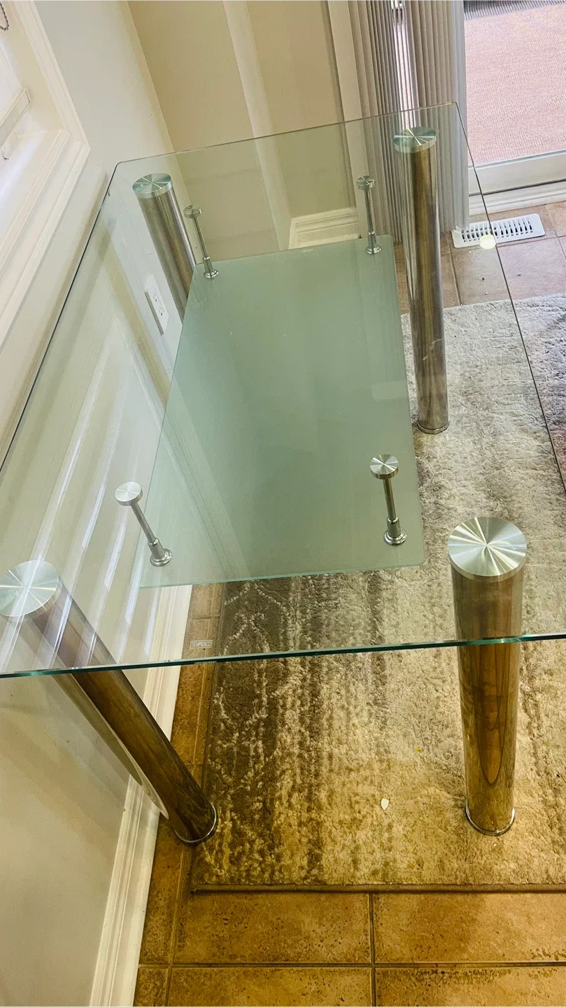 Glass Top Dining Table with 4 Chairs image indicator(5)