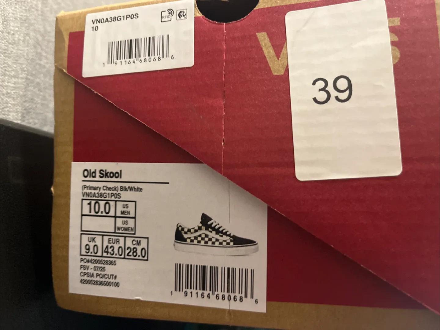 Vans Old Skool Checkered, Men's Size 10 image indicator(3)