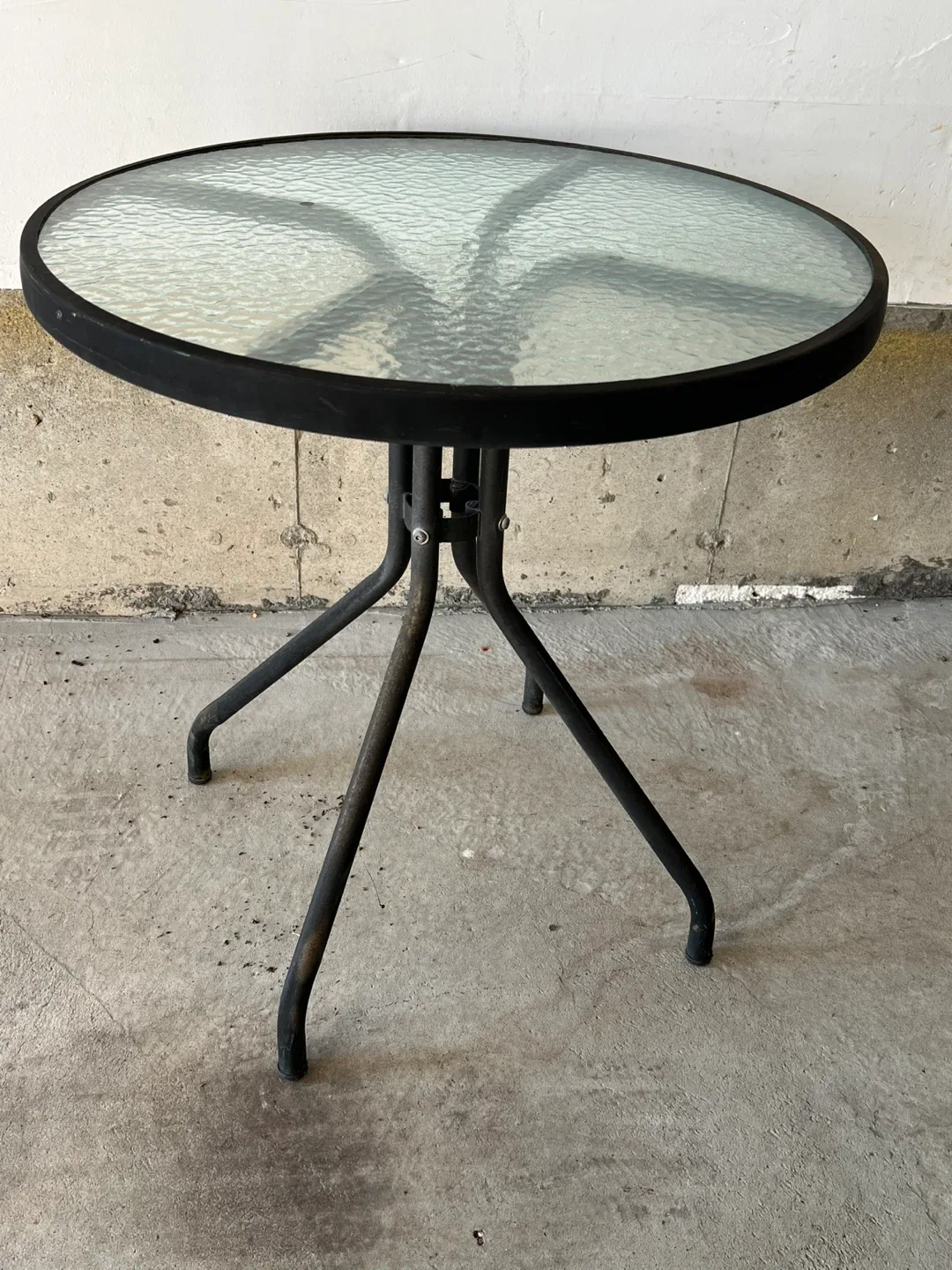 Glass Top Patio Table - Black Frame image indicator(2)