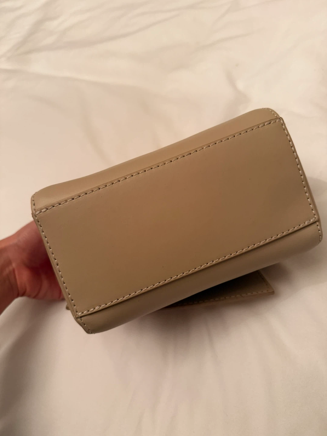 Beige Ring Handle Handbag - photo 4