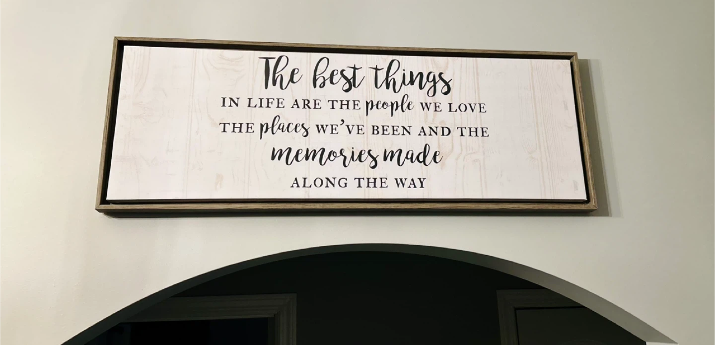 Framed Wall Art - 'The Best Things in Life'