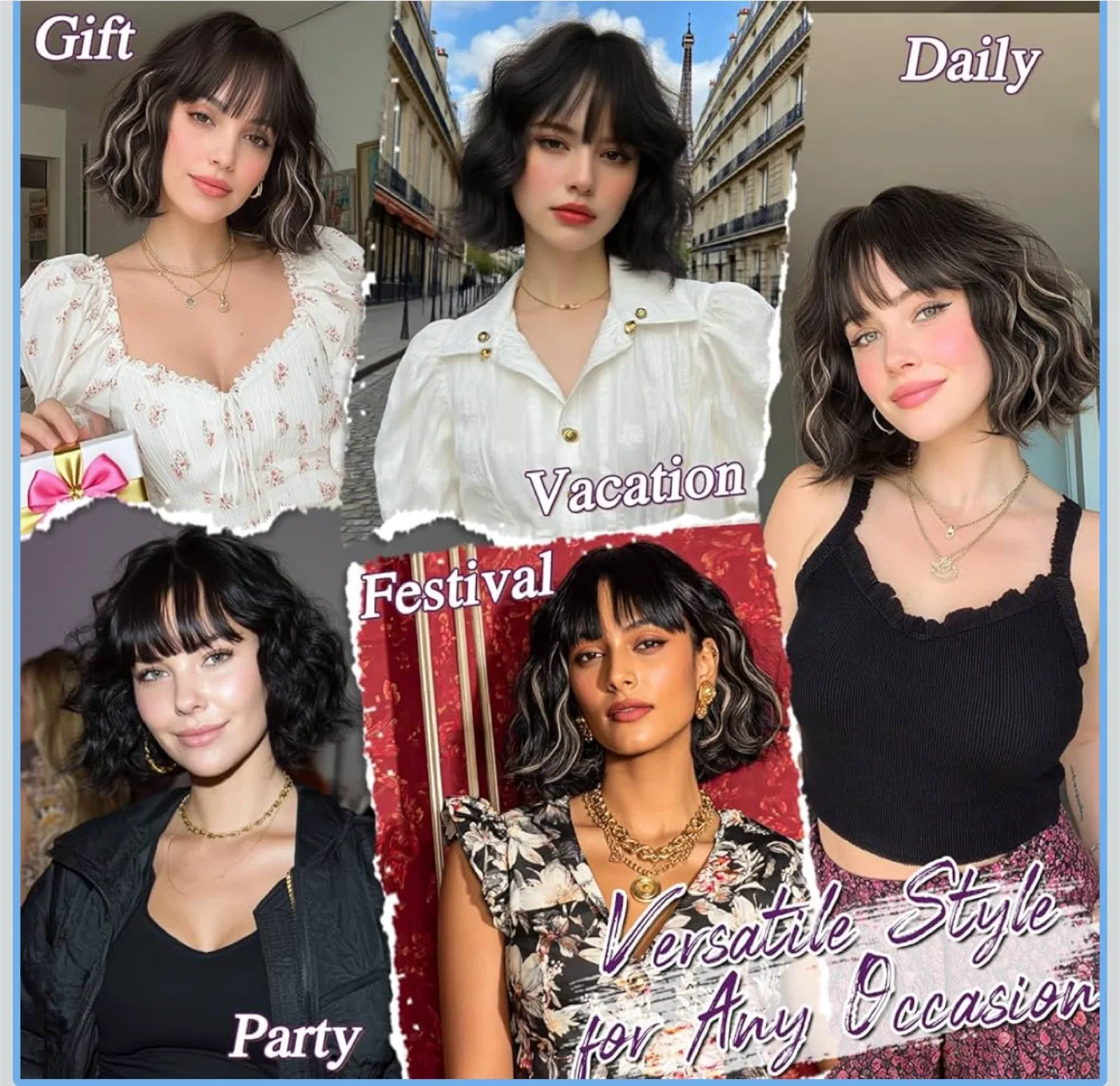 BARSDAR Short Curly Wig. 12 inch image indicator(4)