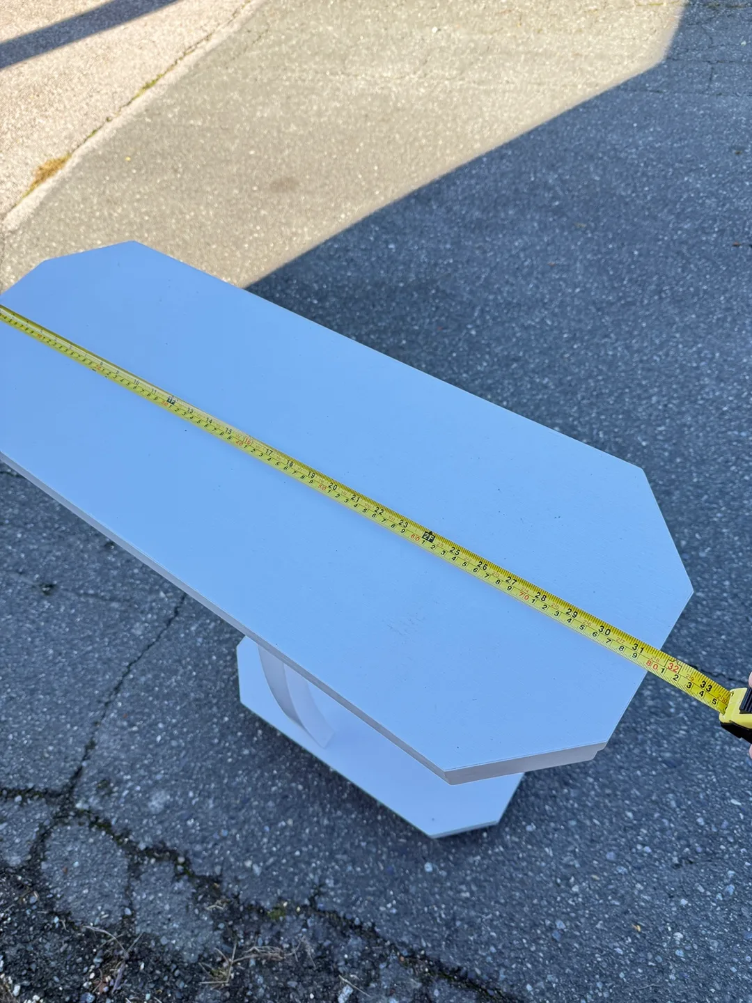 White Accent  wood console Table -32" Long image indicator(2)